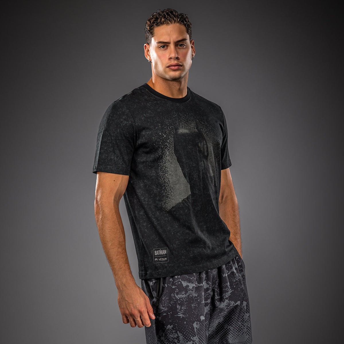 Venum x Batman T-shirt in cotone - Nero/Grigio