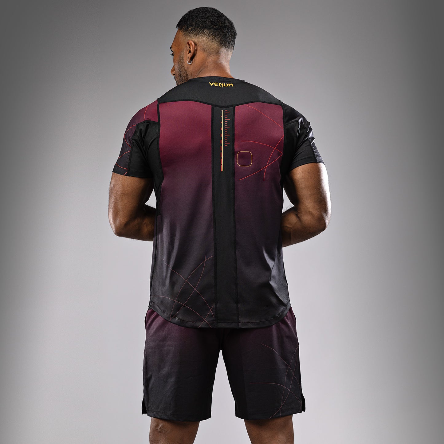 Venum Tactical XT Maglietta Dry Tech Uomo - Nero/Borgogna/Oro