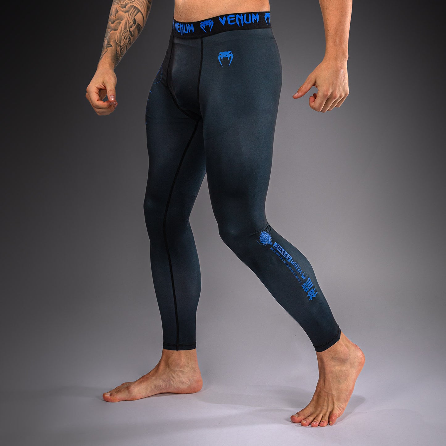 Venum Thunder Dragon Pantaloni a Compressione – Nero/Blu Reale