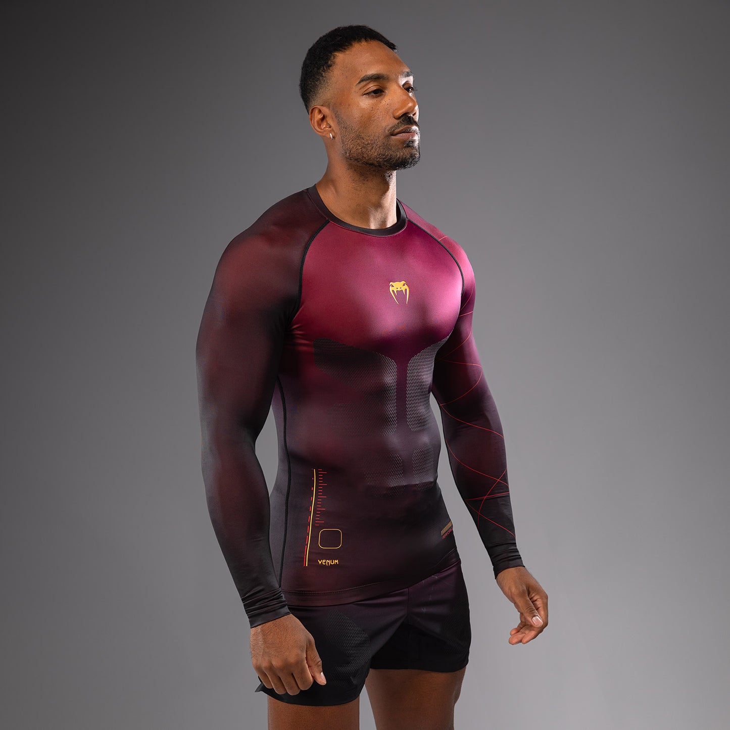 Venum Tactical XT Rashguard a maniche lunghe - Nero/Bordeaux/Oro