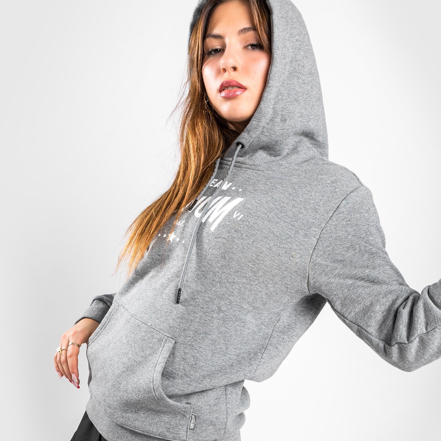 Venum Team 2.0 Felpa con cappuccio - Per Donna - Grigio chiaro