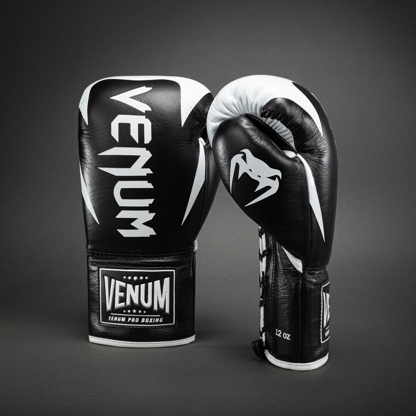 Guantoni da boxe Venum Hammer Pro con lacci - Nero/Bianco