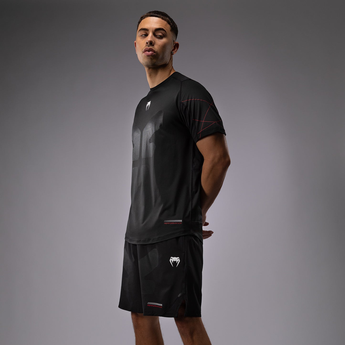 Venum Tactical XT Maglietta Dry Tech da uomo - Nero/Rosso Fuoco
