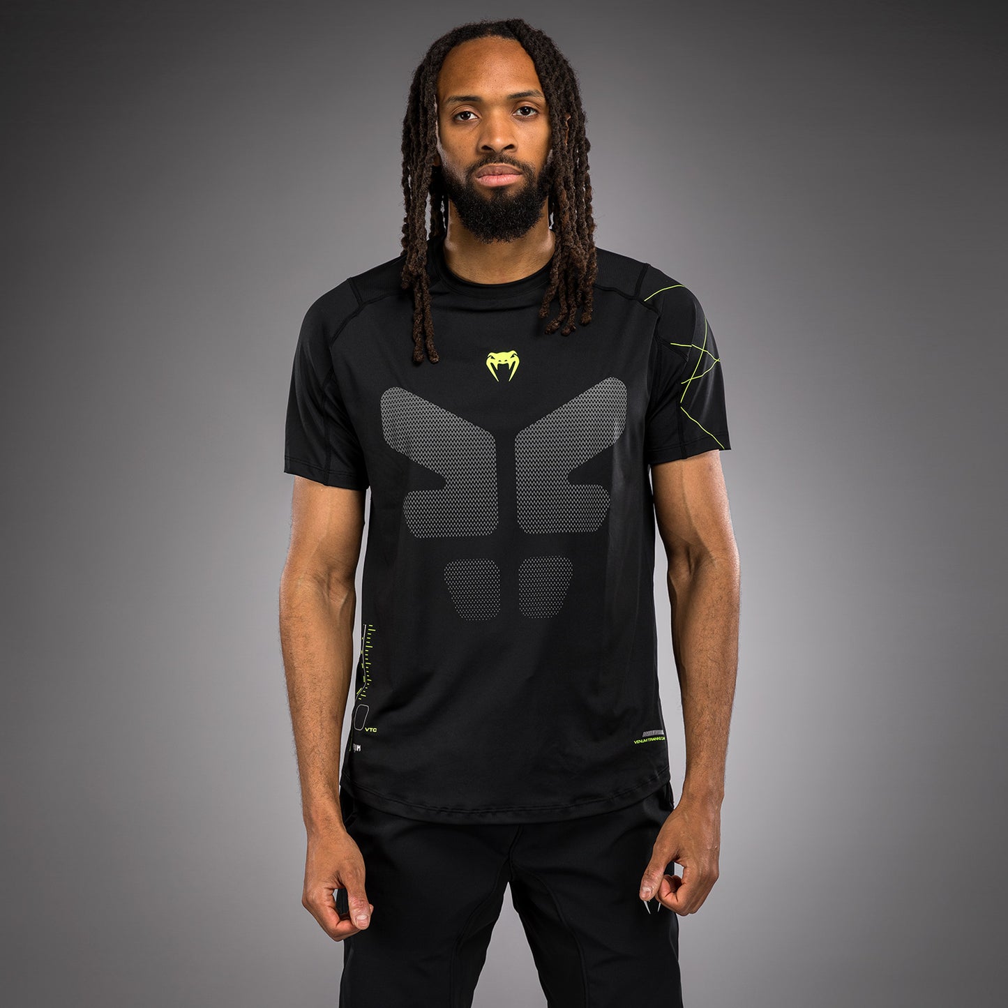 Venum Training Camp 4.0 Maglietta Dry-Tech Uomo - Nero/Neon Green