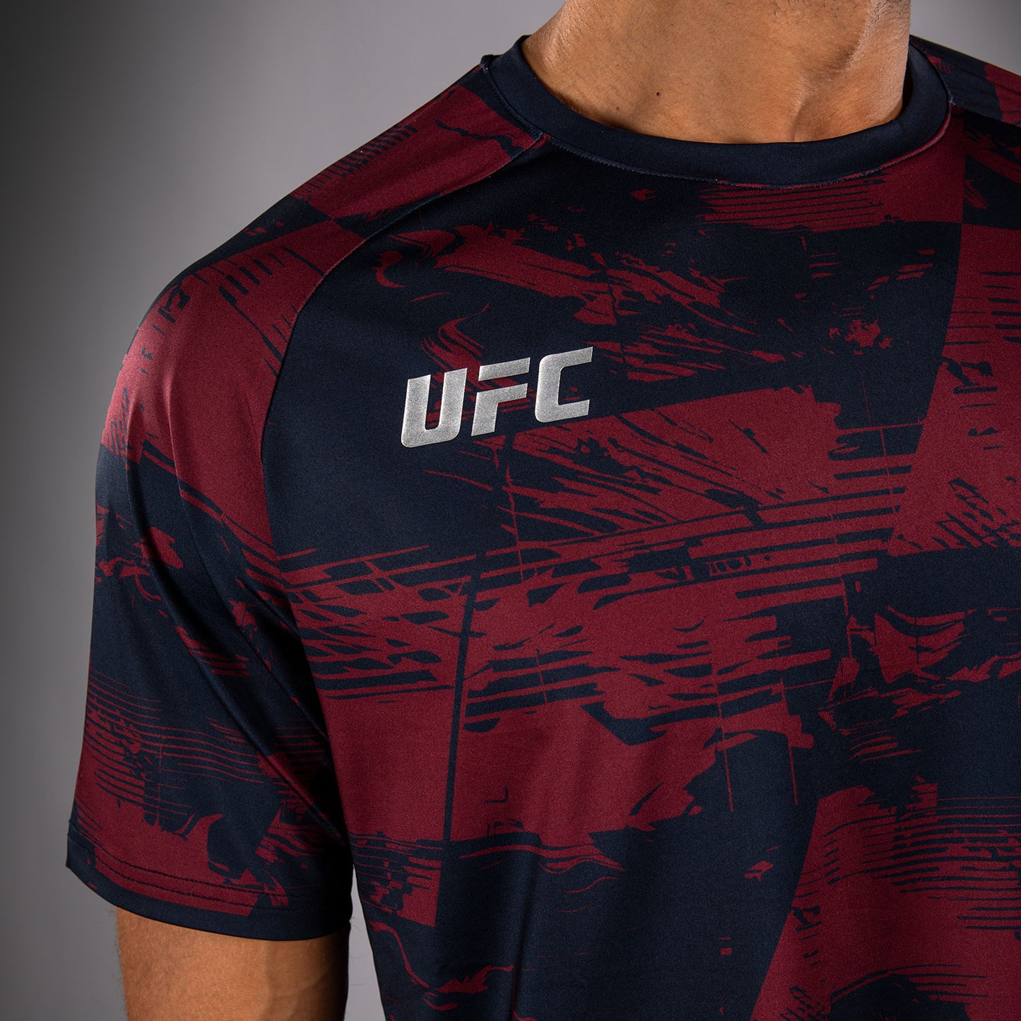 UFC Zenith by Venum Authentic Fight Week T-shirt maniche corte Performance Uomo - Blu navy/Bordeaux/Argento