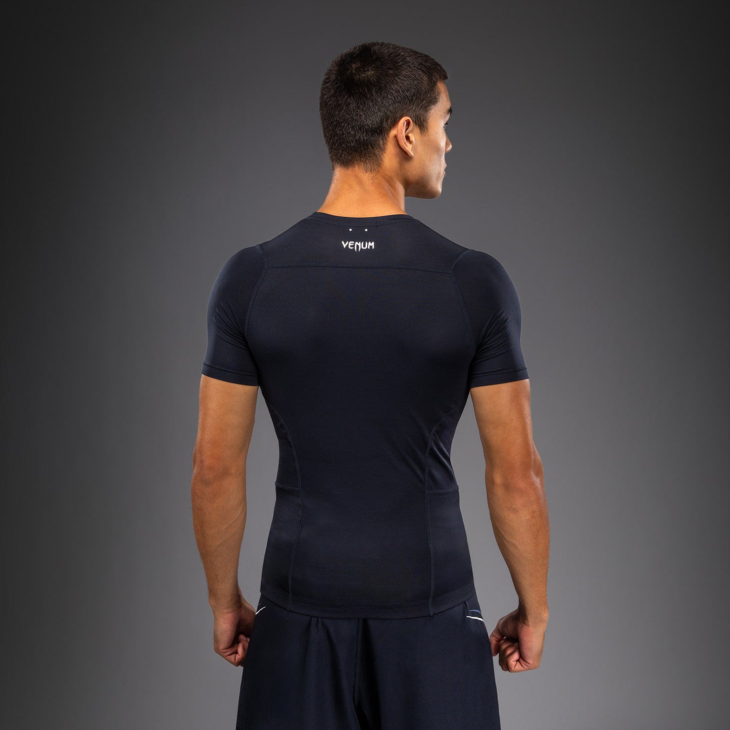 Venum G-Core Rashguard a Maniche Corte - Blu Navy/Bianco