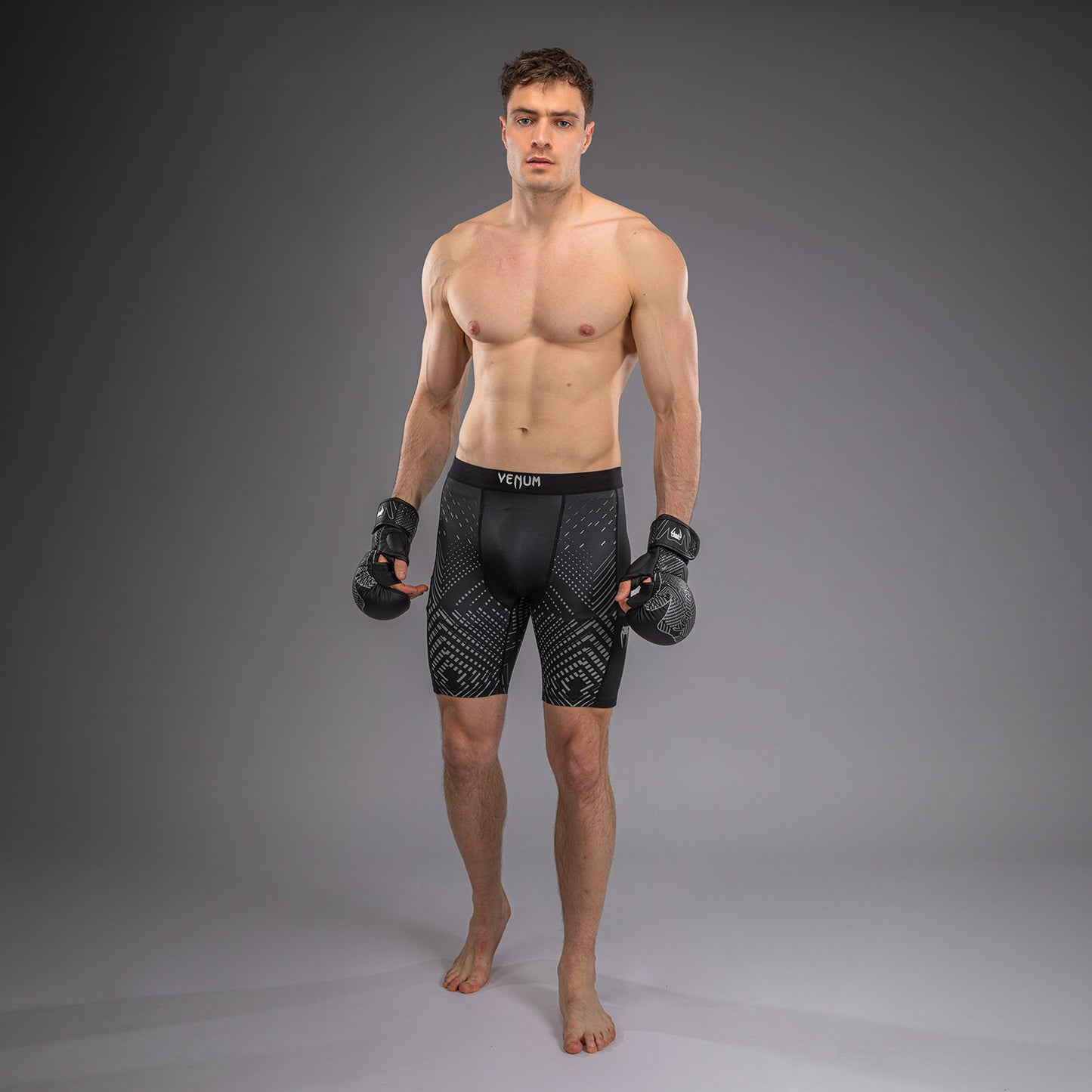 Venum Midnight Fury Pantaloncini a Compressione – Nero/Grigio/Argento