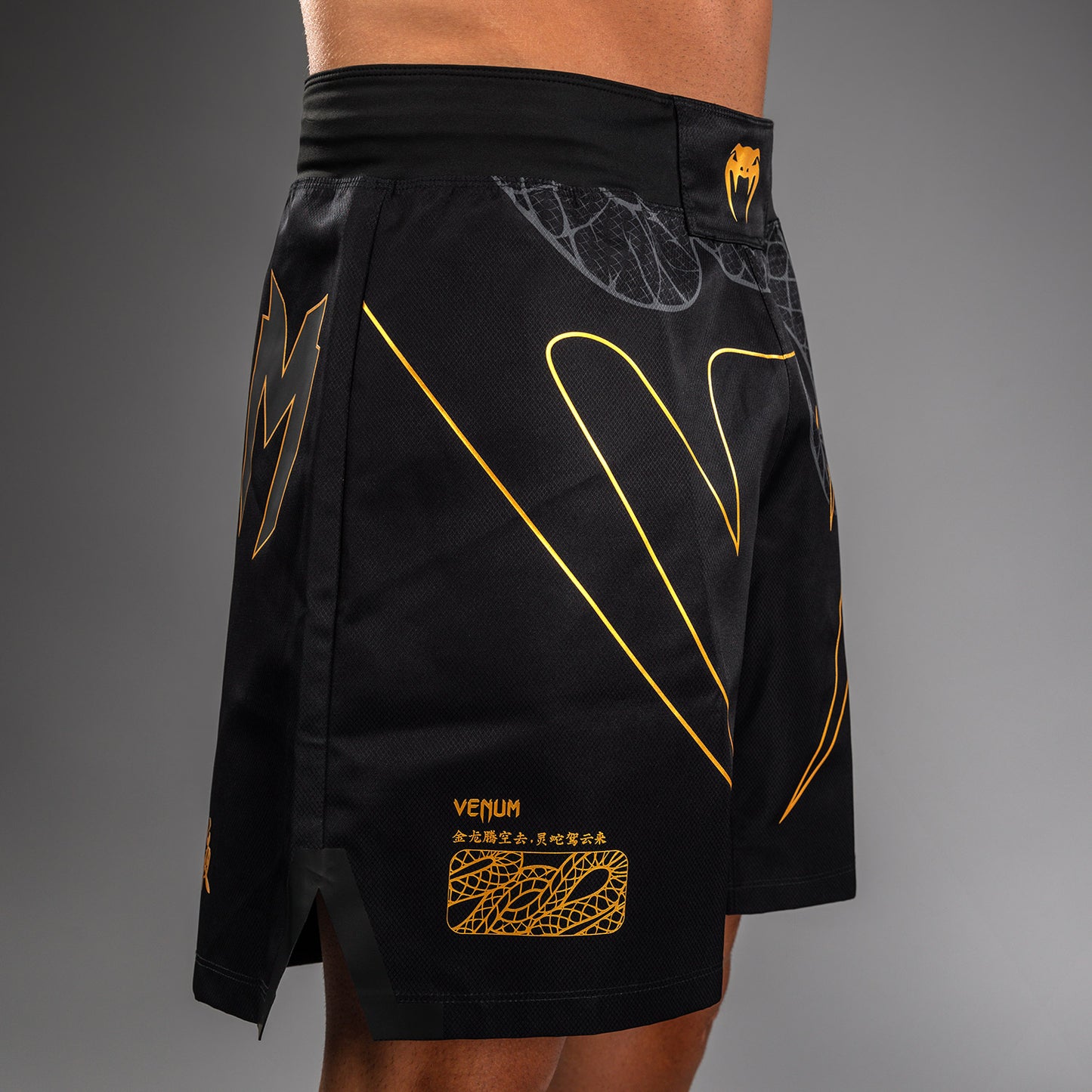Venum Serpenti Pantaloncini da combattimento – Nero/Argento/Oro