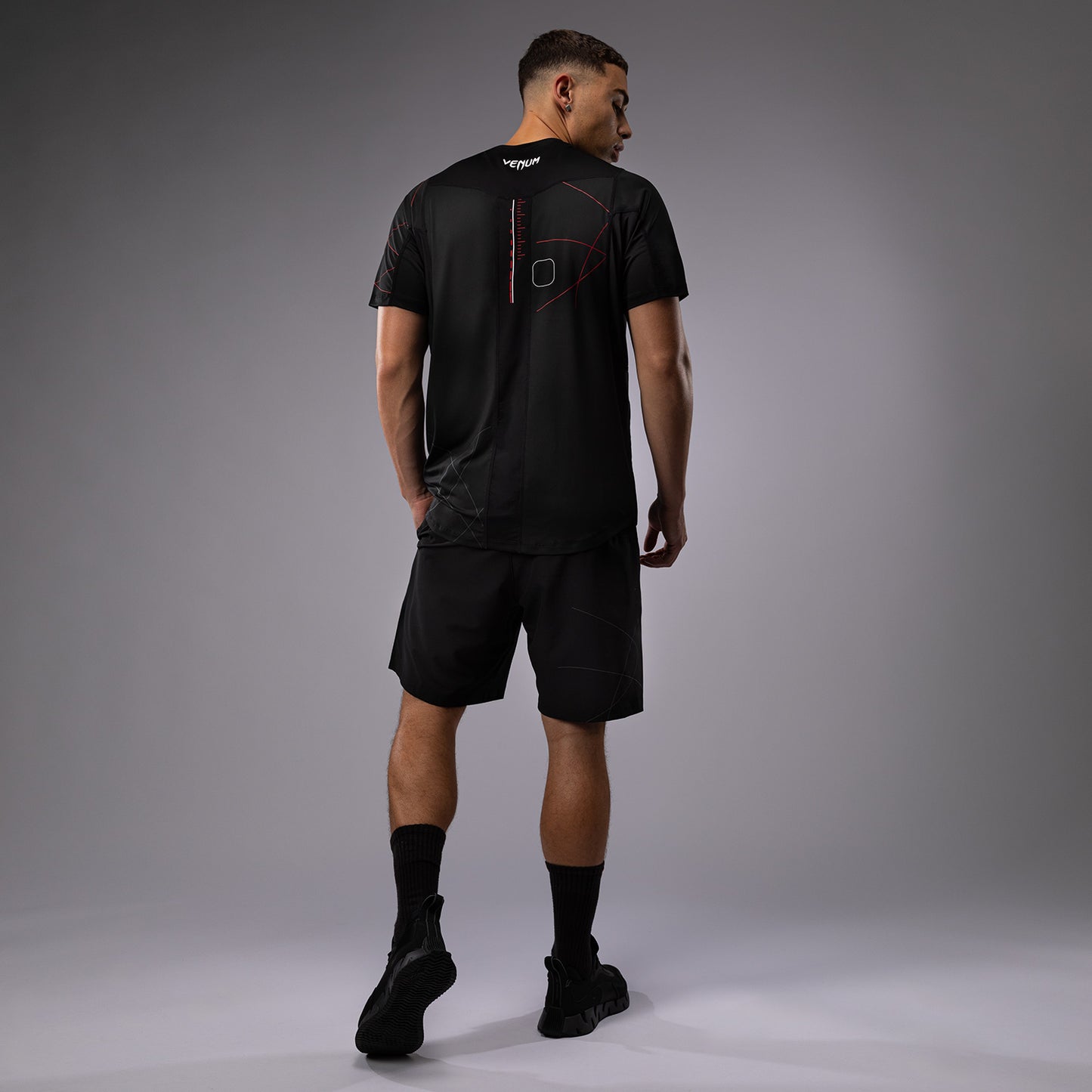 Venum Tactical XT Maglietta Dry Tech da uomo - Nero/Rosso Fuoco