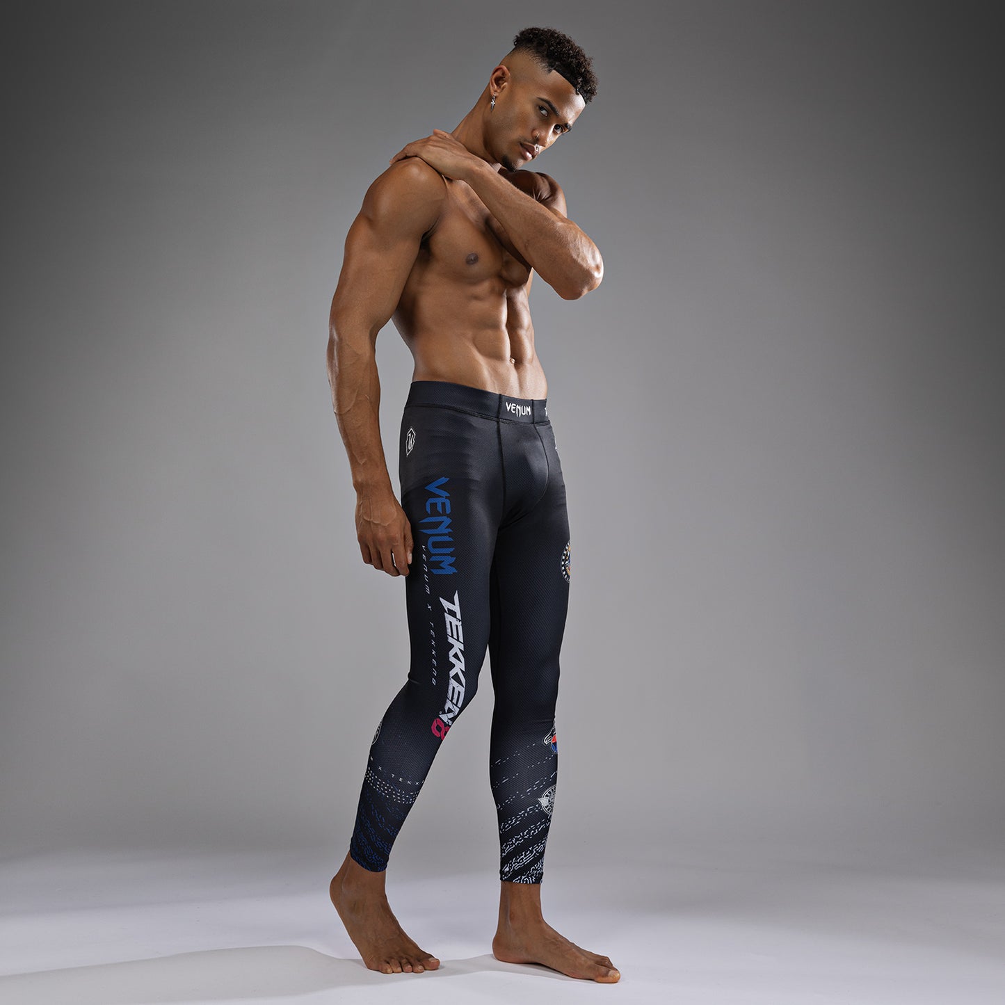 Venum x TEKKEN 8 - Paul Phoenix Pantaloni a compressione - Nero/Blu