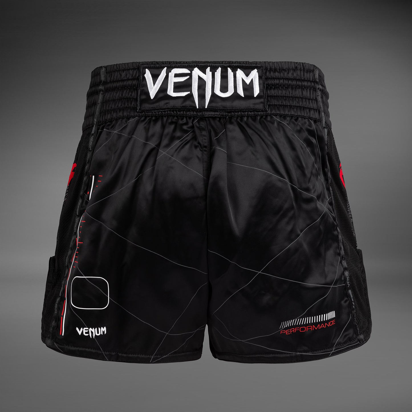 Venum Tactical XT Pantaloncini da Muay Thai - Nero/Rosso Fuoco