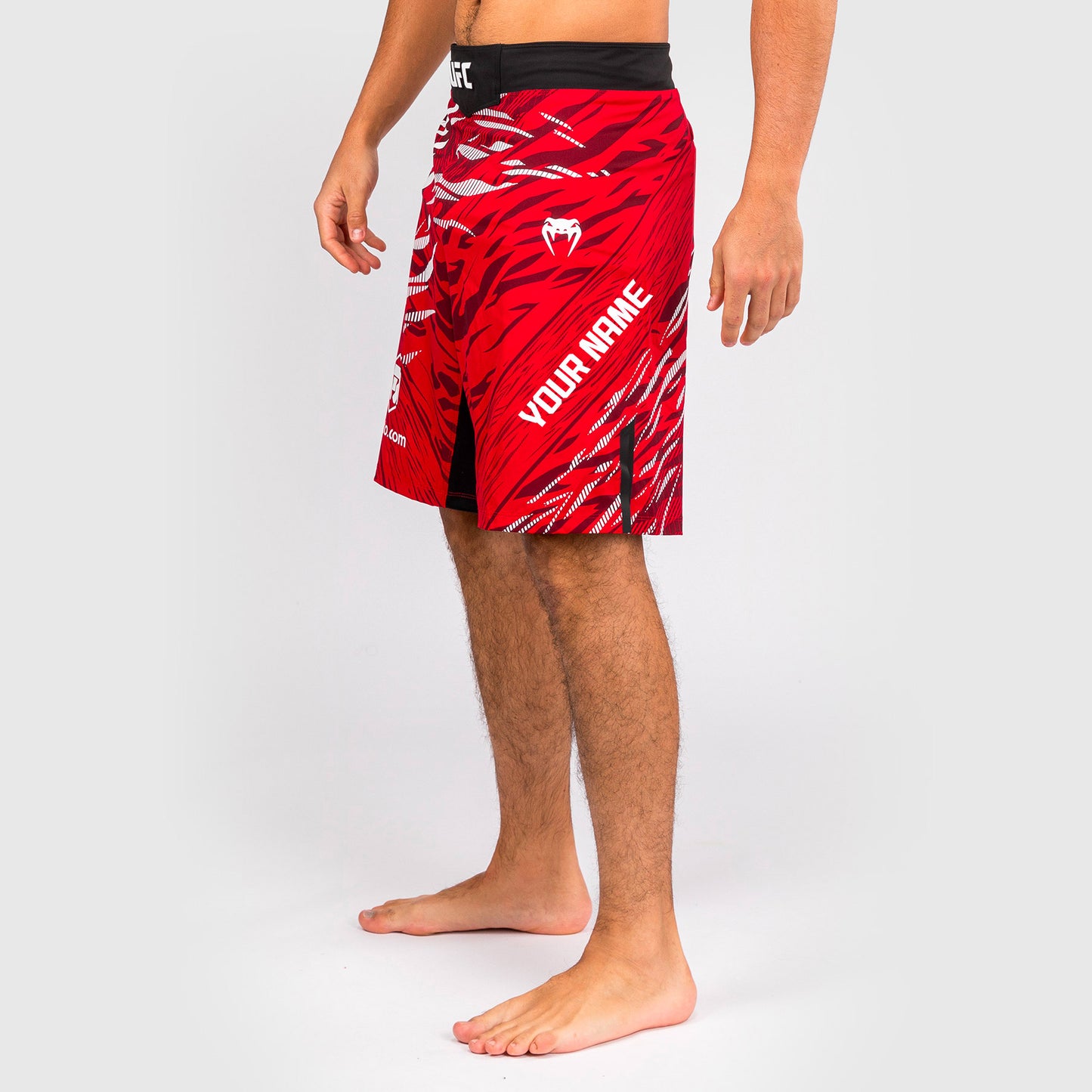 UFC Fusion by Venum Personalizzati Authentic Fight Night Shorts da Lotta per Uomo - Fit Largo - Rosso