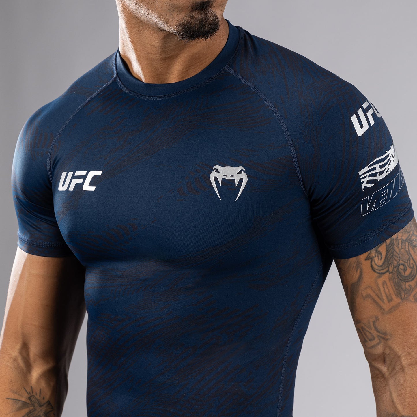 UFC Fusion by Venum Fight Week Rashguard a maniche corte Performance - Blu oceanico