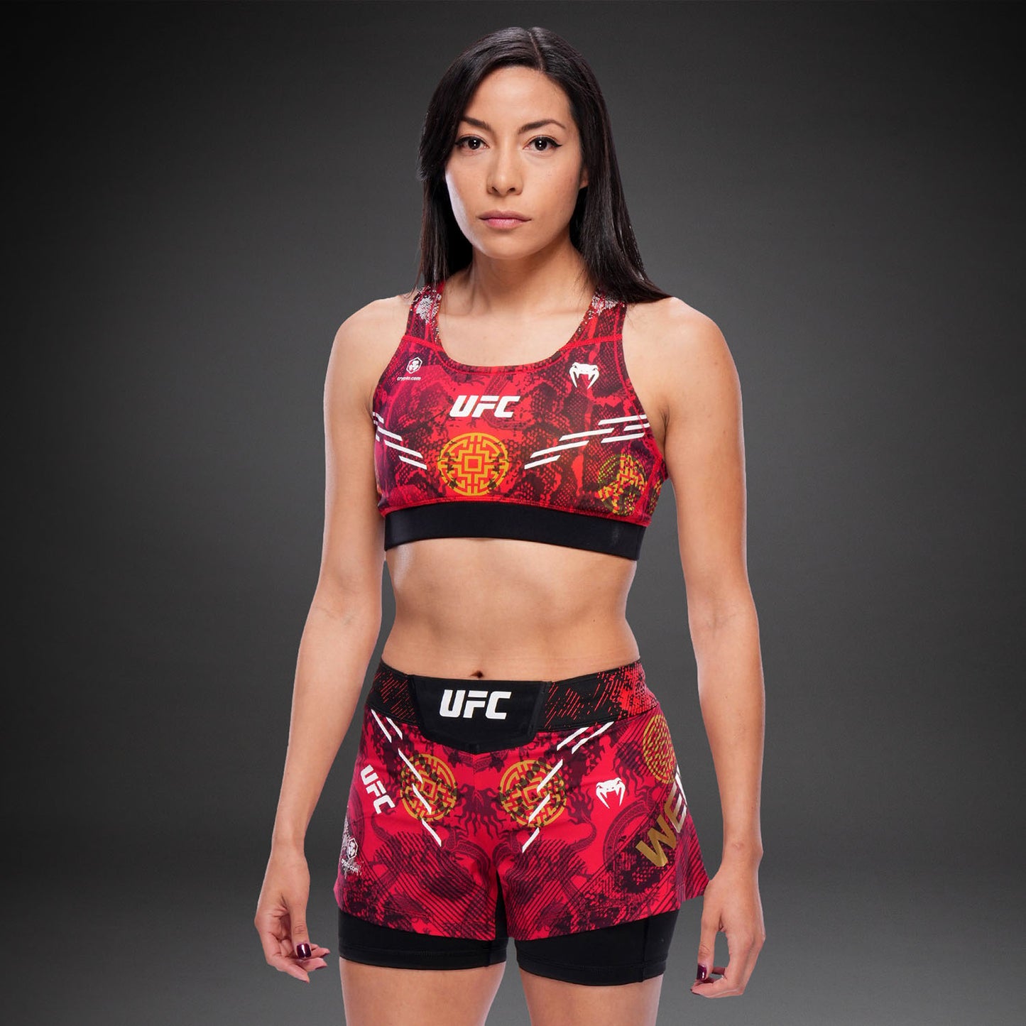 UFC Unrivaled by Venum Zhang Weili Reggiseno Sportivo Donna - Rosso