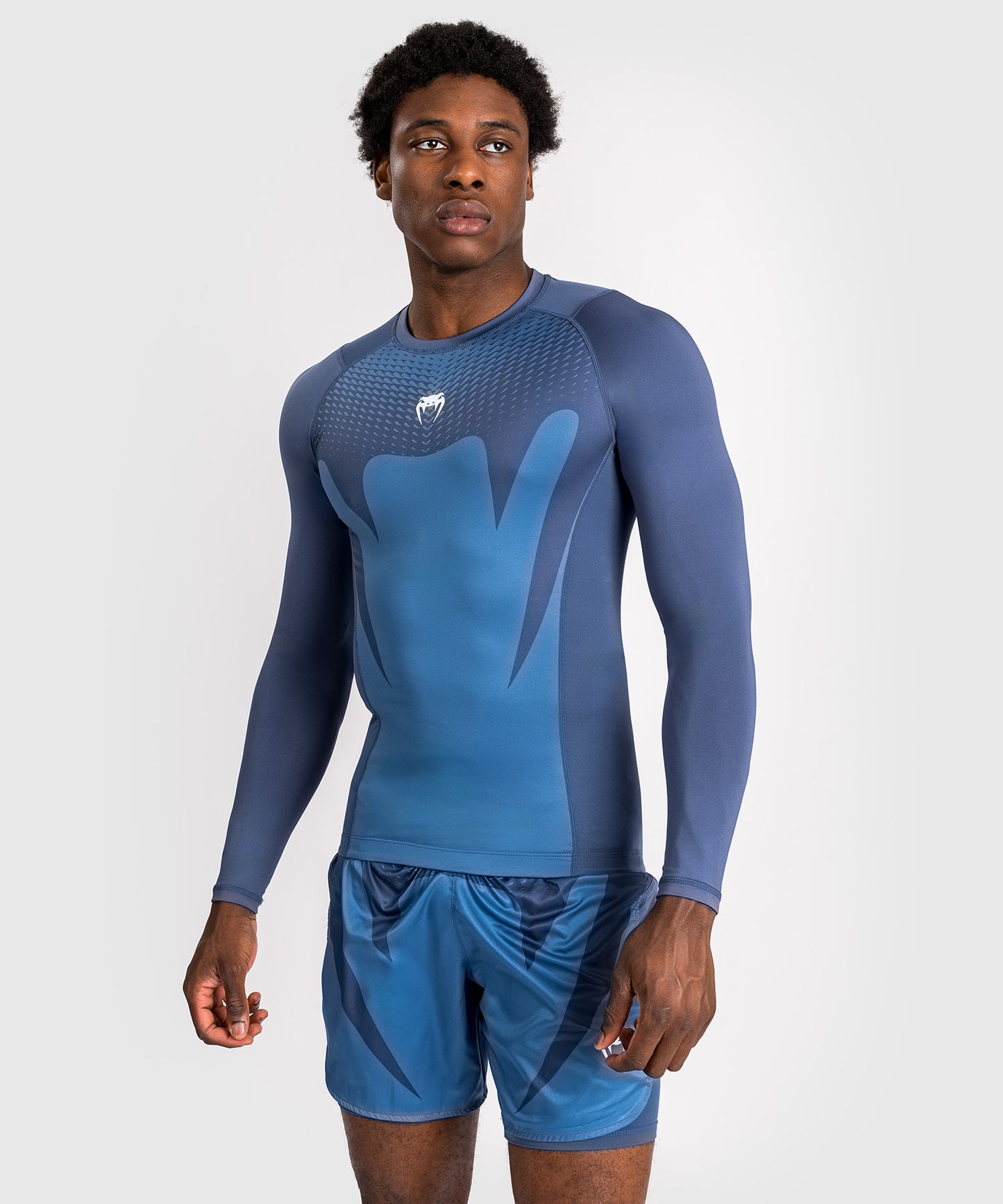Venum Attack Rashguard a Maniche Lunghe da Uomo - Blu navy