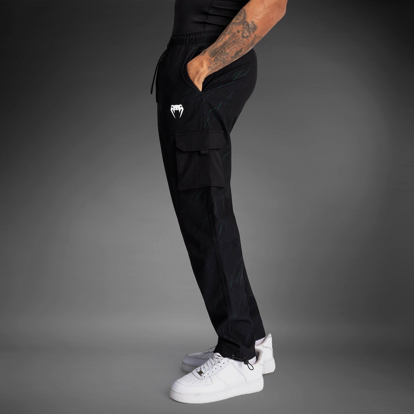Venum Trooper Pantaloni da Jogging da Uomo - Nero/Verde Bosco