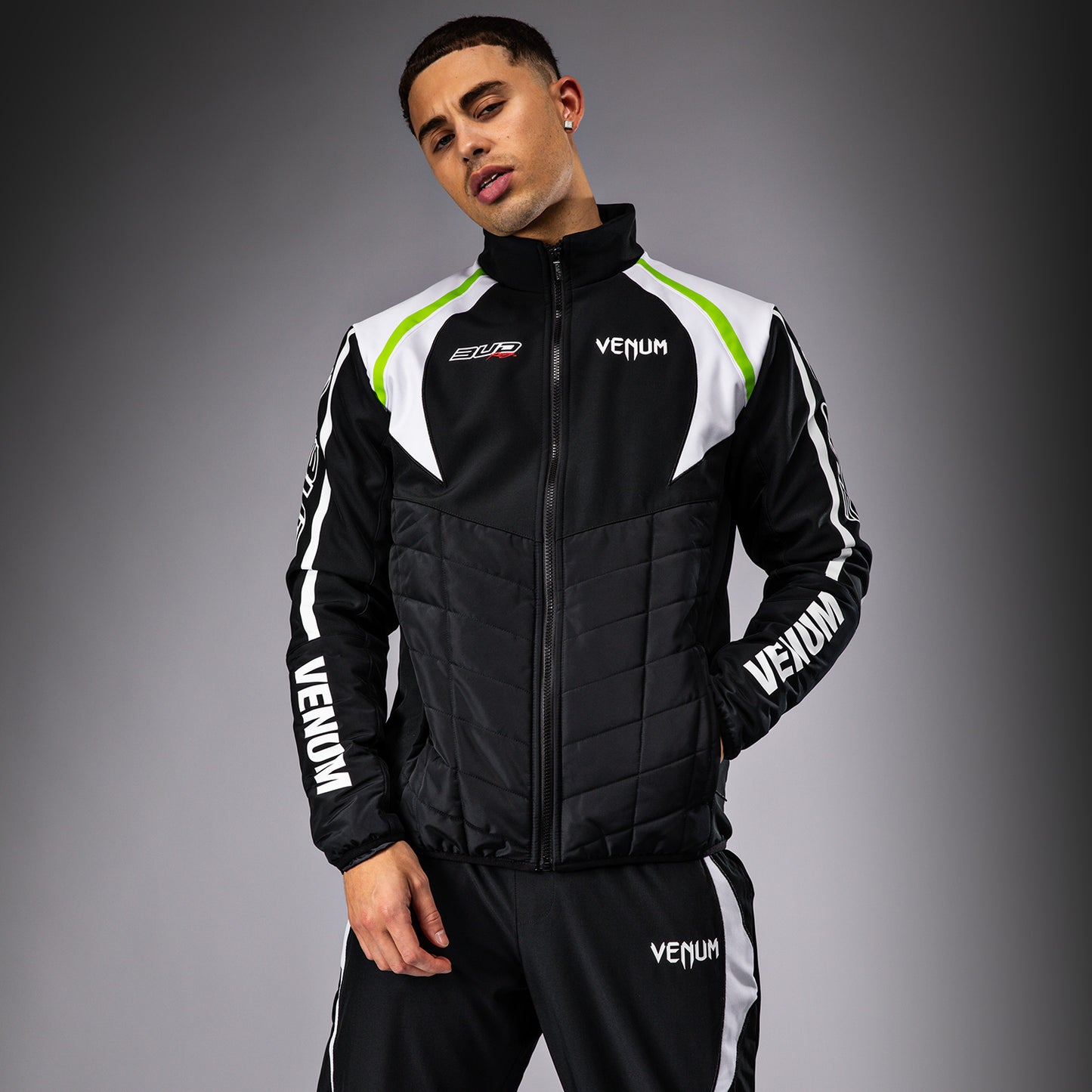 Venum x Bud Racing Giacca Uomo - Nero/Bianco/Verde lime