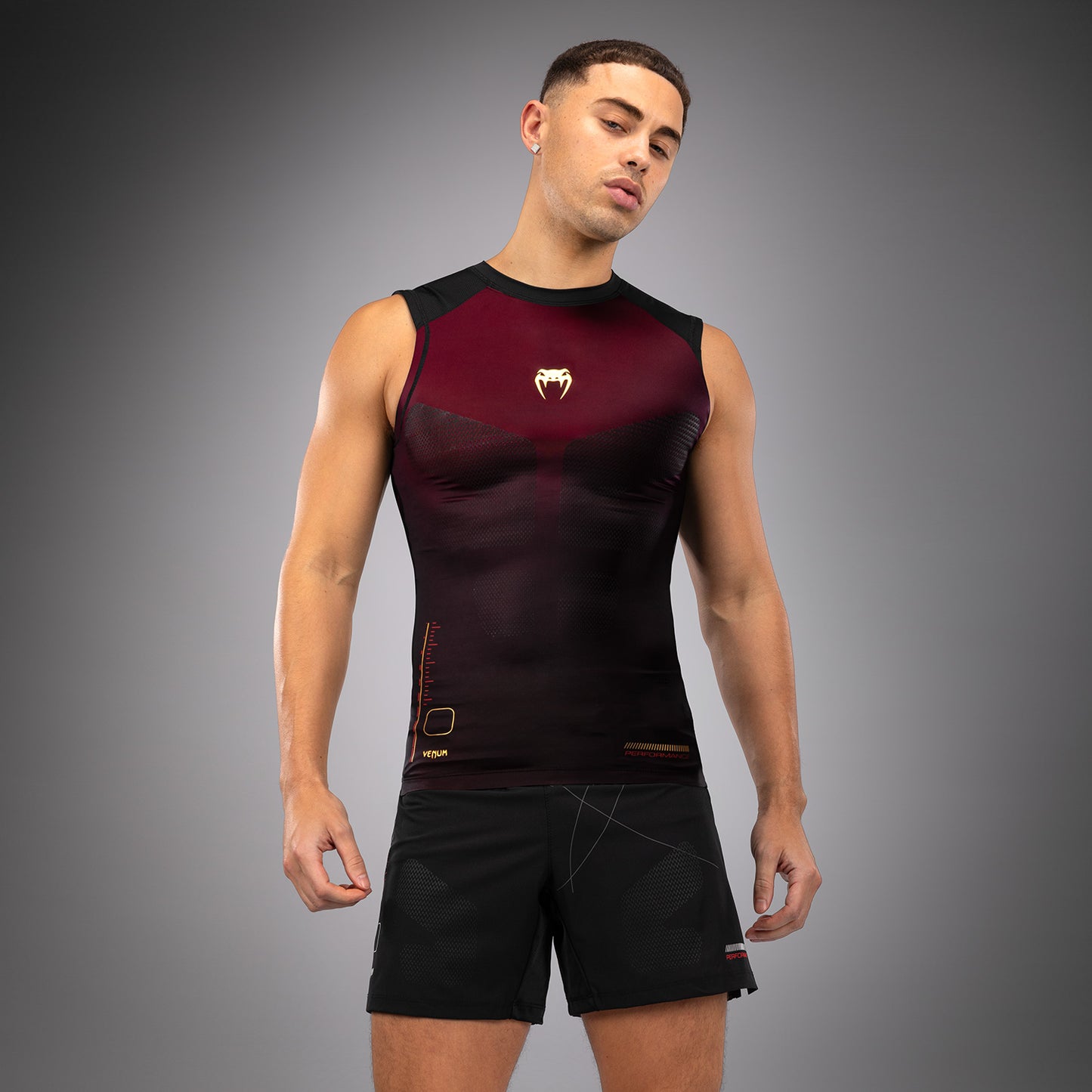Venum Tactical XT Rashguard senza maniche - Nero/Bordeaux/Oro
