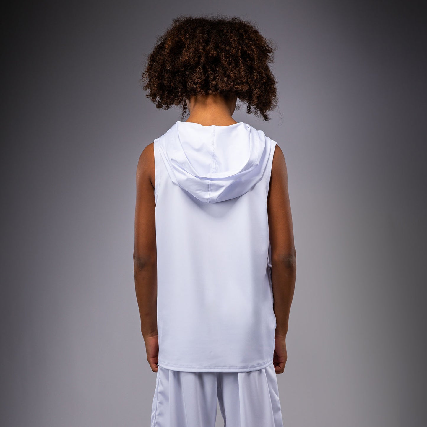 Venum Elite Felpa con Cappuccio Senza Maniche Dry Tech per Bambini - Bianco