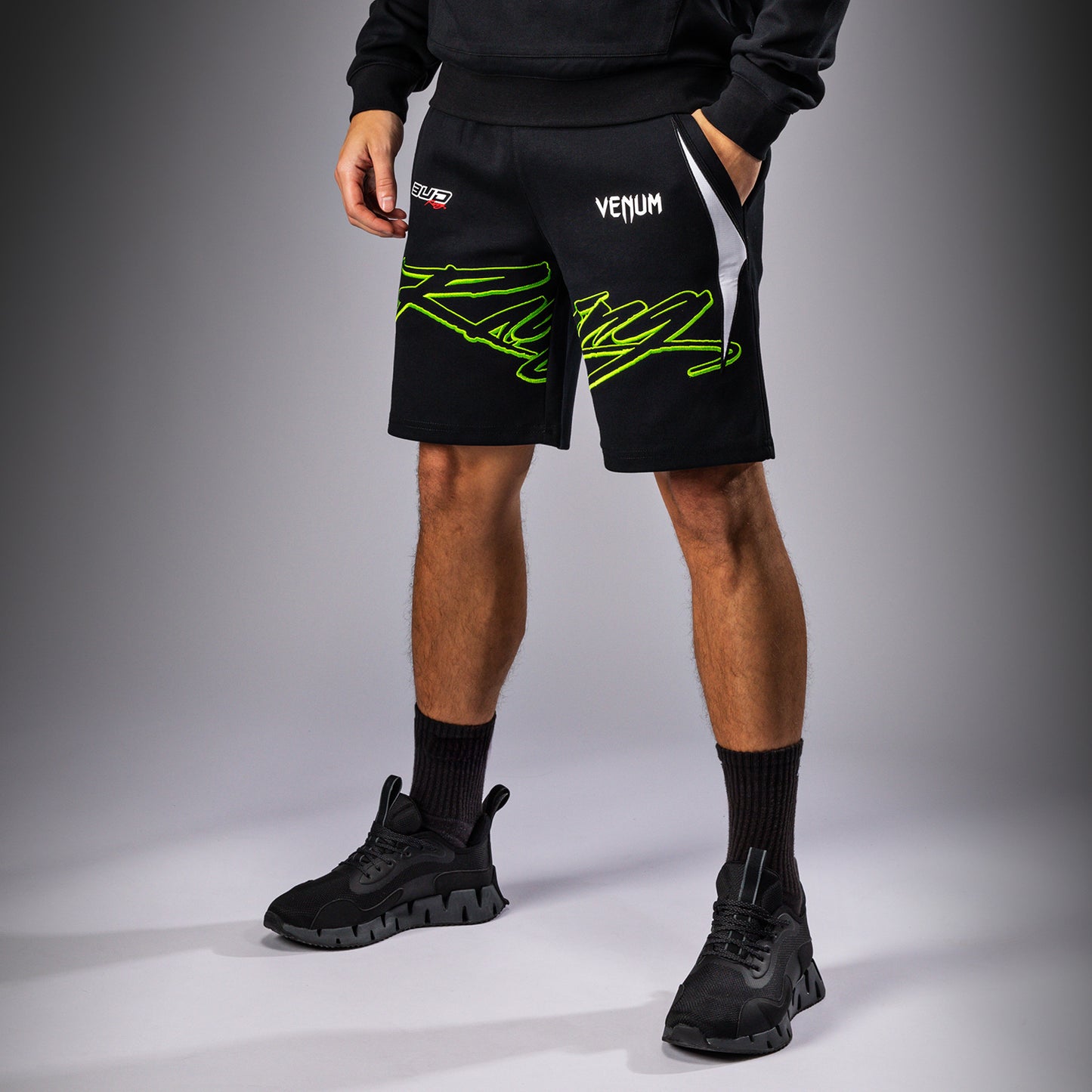 Venum x Bud Racing Pantaloncini in cotone Uomo - Nero/Bianco/Verde lime