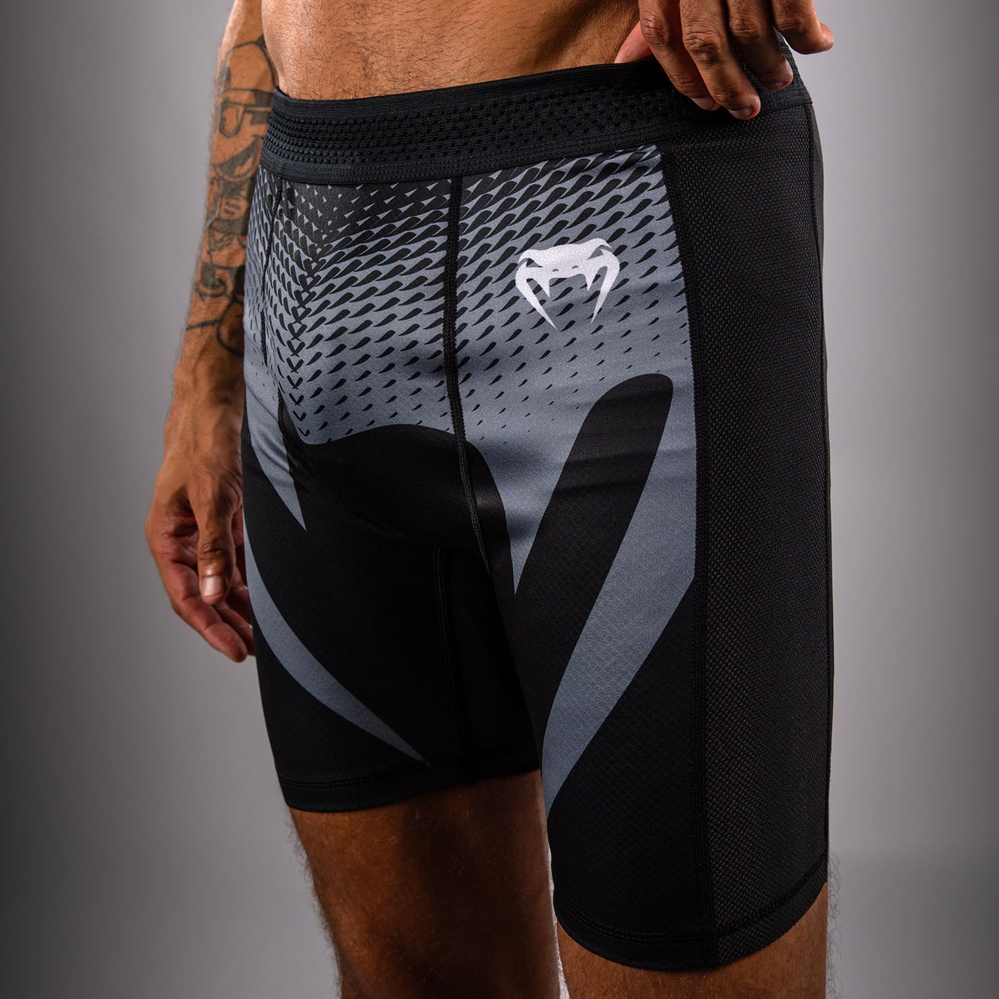 Venum No Gi Vale Tudo Pantaloncini - Nero/Grigio Argento
