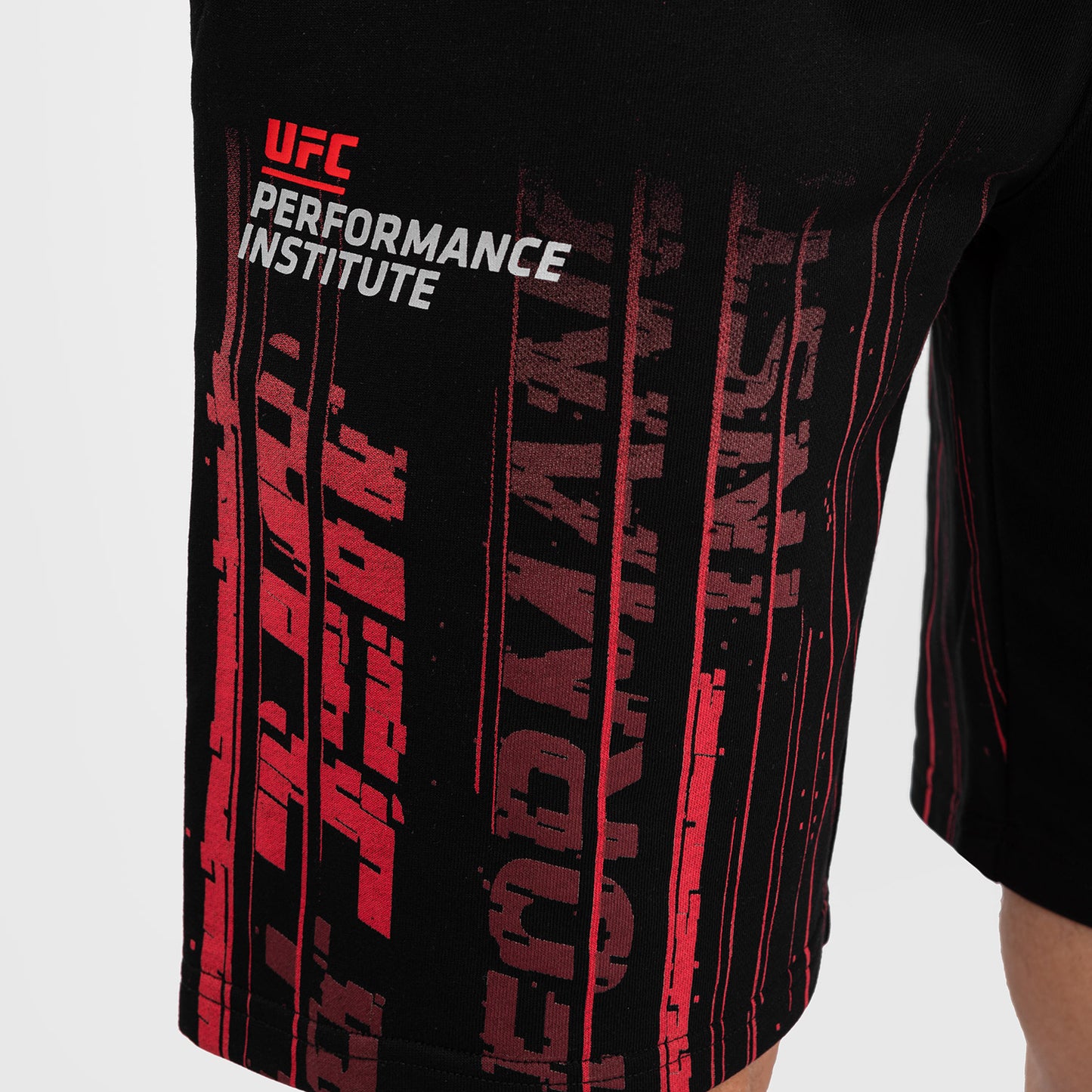 UFC Venum Performance Institute 2.0 Pantaloncini in Cotone per Uomo - Nero/Rosso