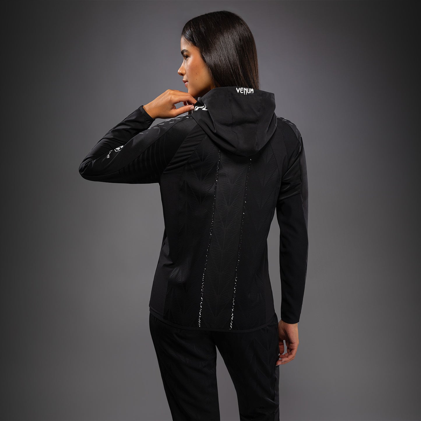 UFC Zenith by Venum Authentic Fight Night Felpa Walkout Donna Personalizzato - Nero