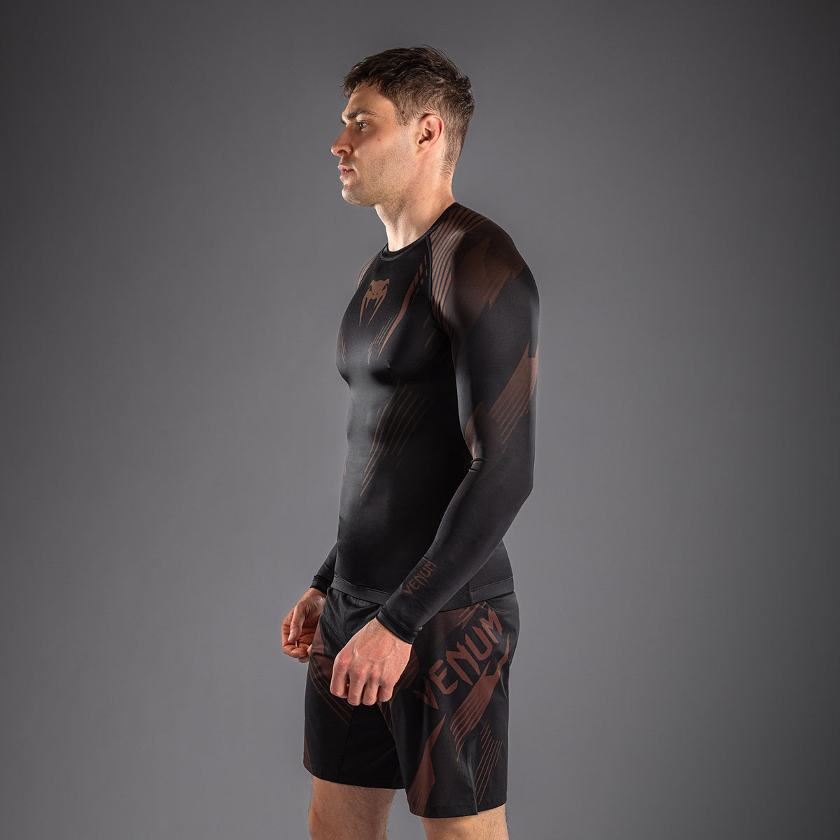 Venum No-Gi 6.0 Rashguard a Maniche Lunghe - Nero/Marrone