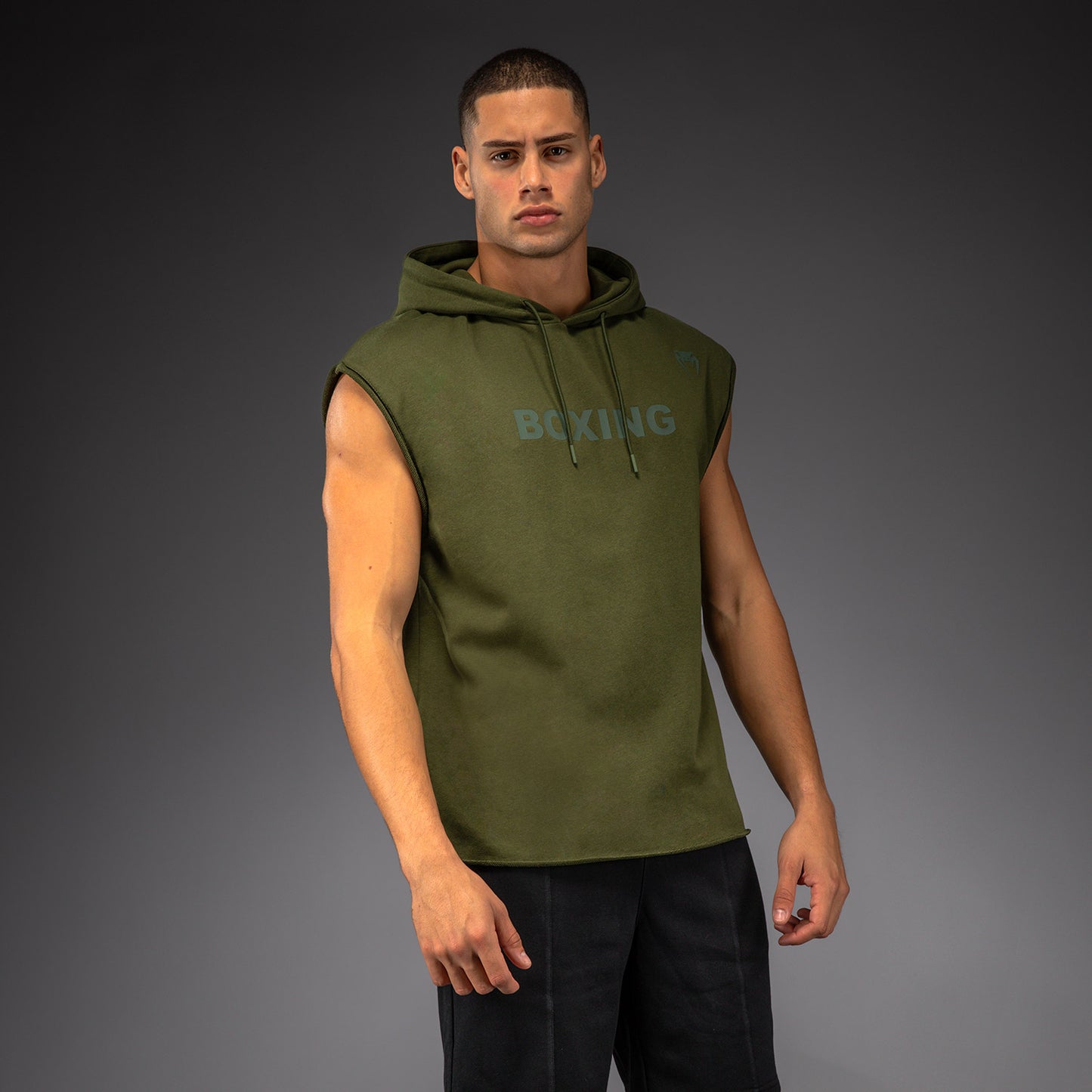 Venum Boxing VT Felpa con Cappuccio Senza Maniche – Verde Militare