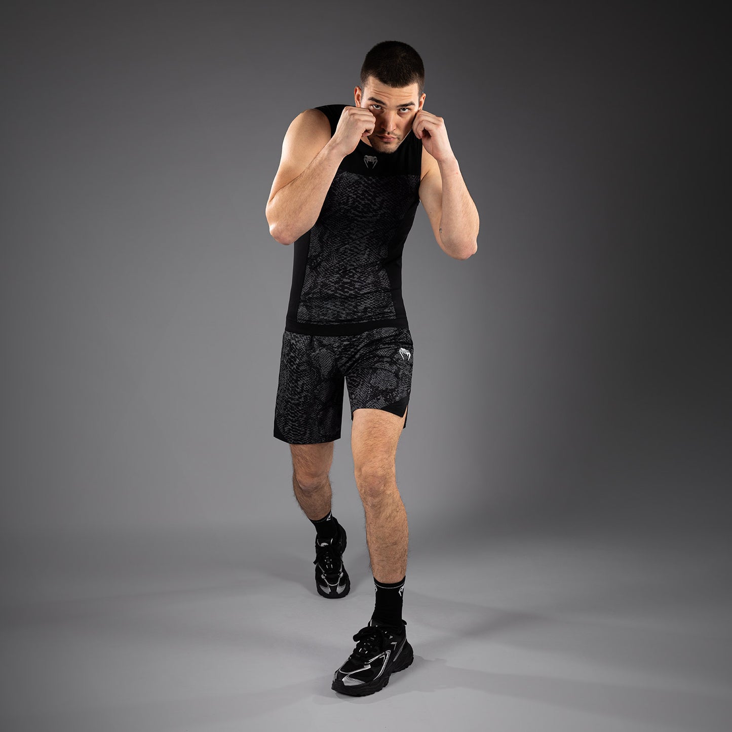 Venum G-Fit Scales Rashguard Senza Maniche – Nero/Grigio Carbone