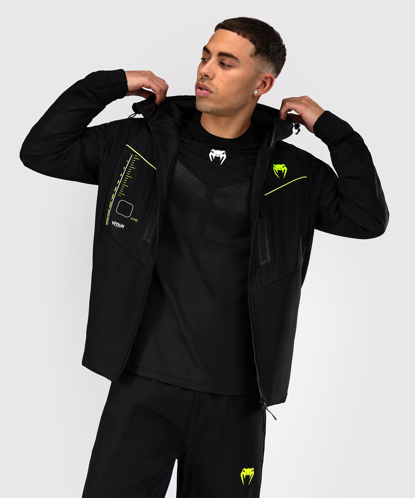 Venum Training Camp 4.0 Giacca da ginnastica - Nero/Verde chiaro