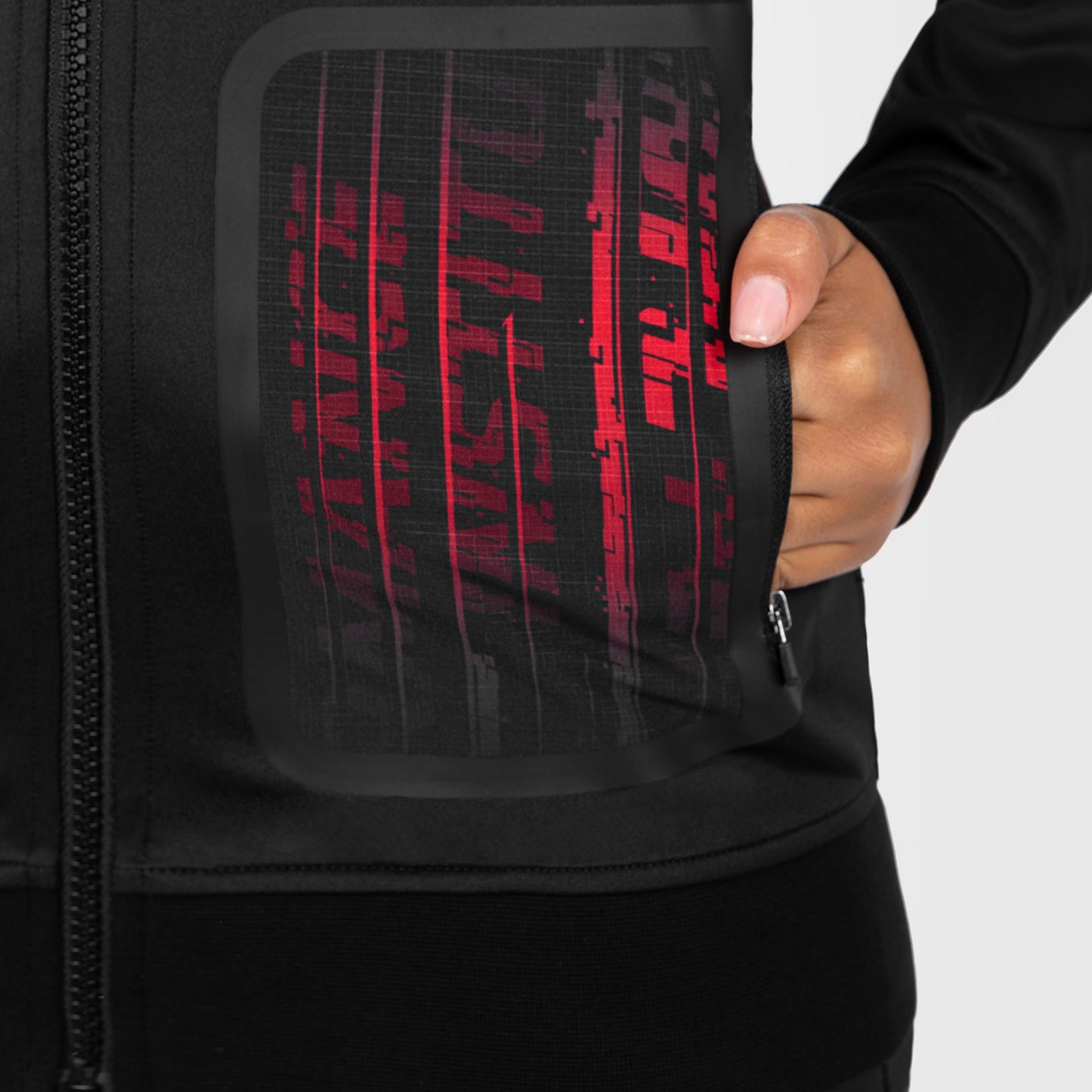 UFC Venum Performance Institute 2.0 Felpa con Cappuccio da Donna - Nero/Rosso