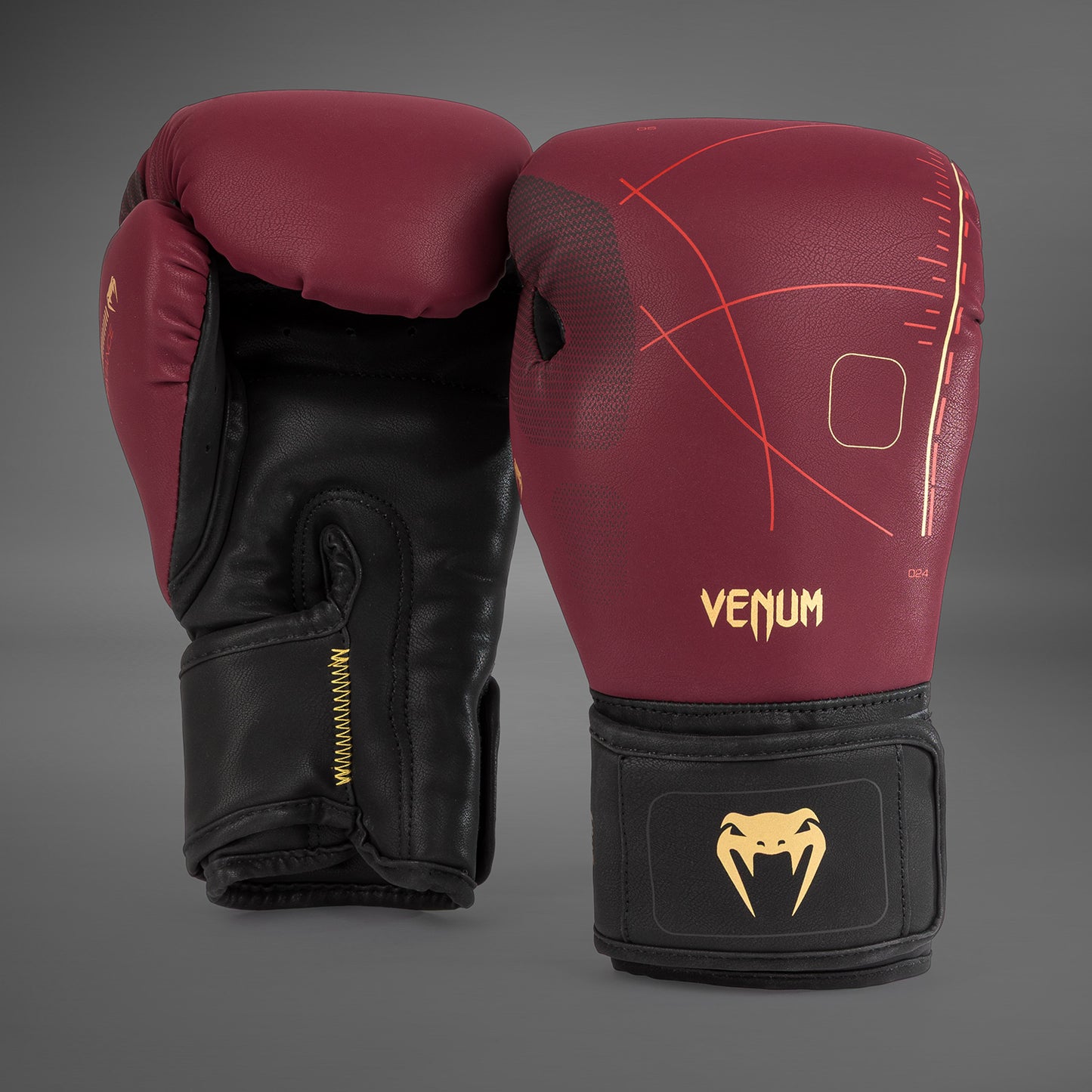 Venum Tactical XT Guantoni da boxe - Nero/Borgogna/Oro