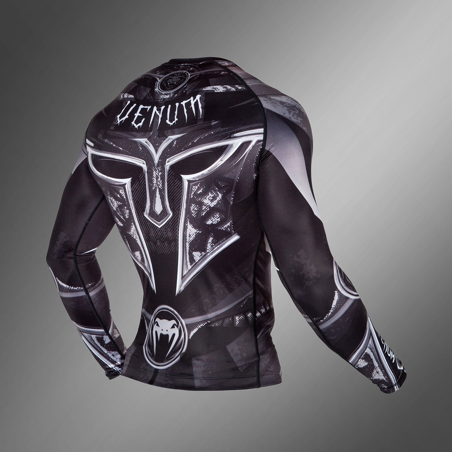 Venum Gladiator 3.0 Rashguard a maniche longhe - Nera/Bianca