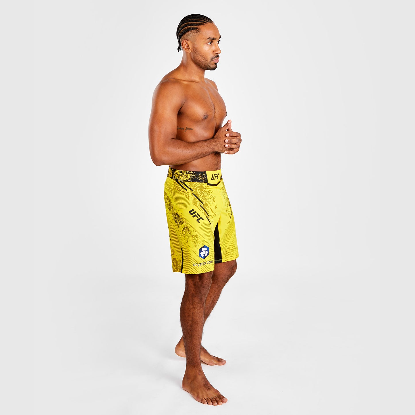 Pantaloncini da combattimento UFC Adrenaline by Venum personalizzati Authentic Fight Night Uomo - Long Fit - Giallo