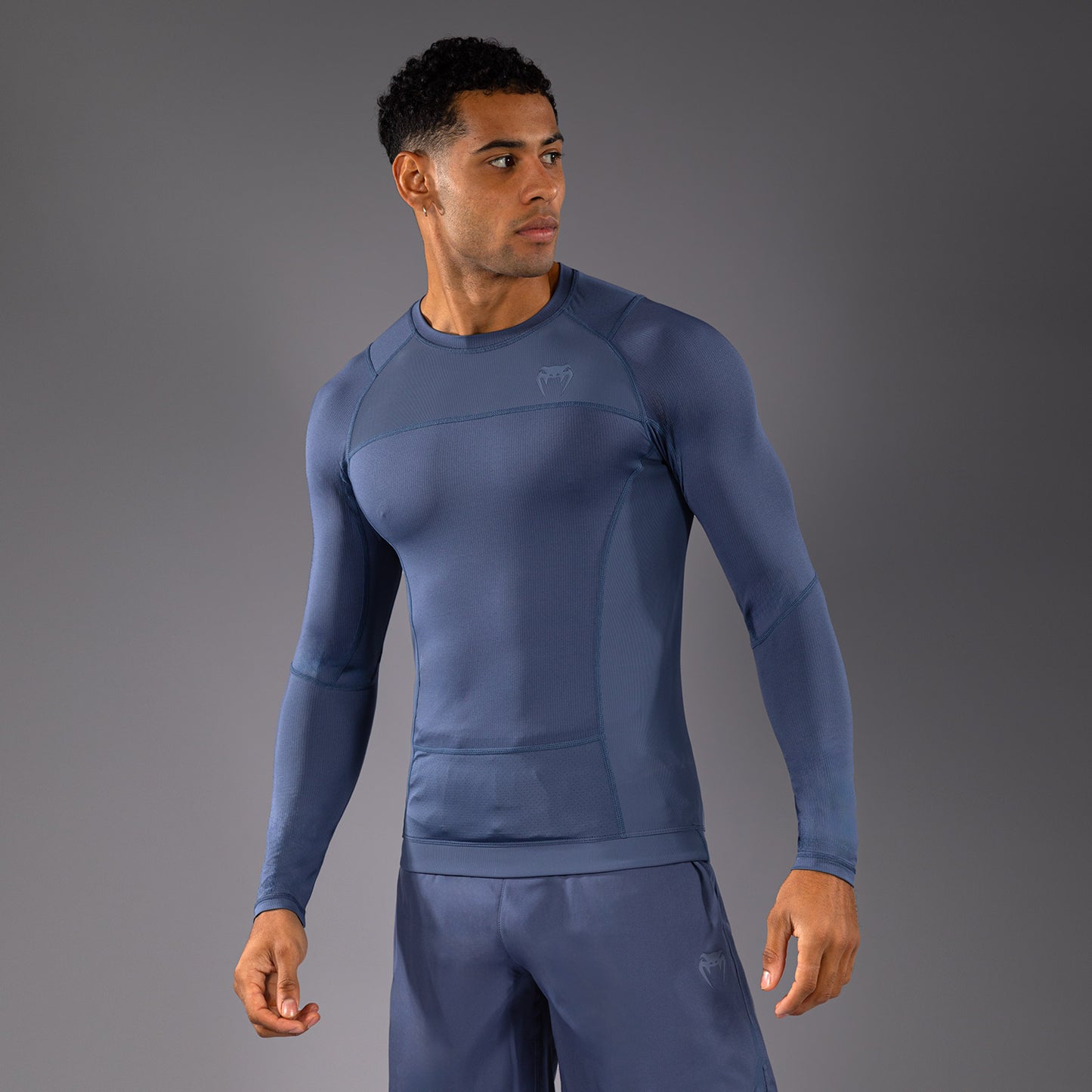 Venum G-Fit Air Rashguard Maniche Lunghe - Blu Nebbioso