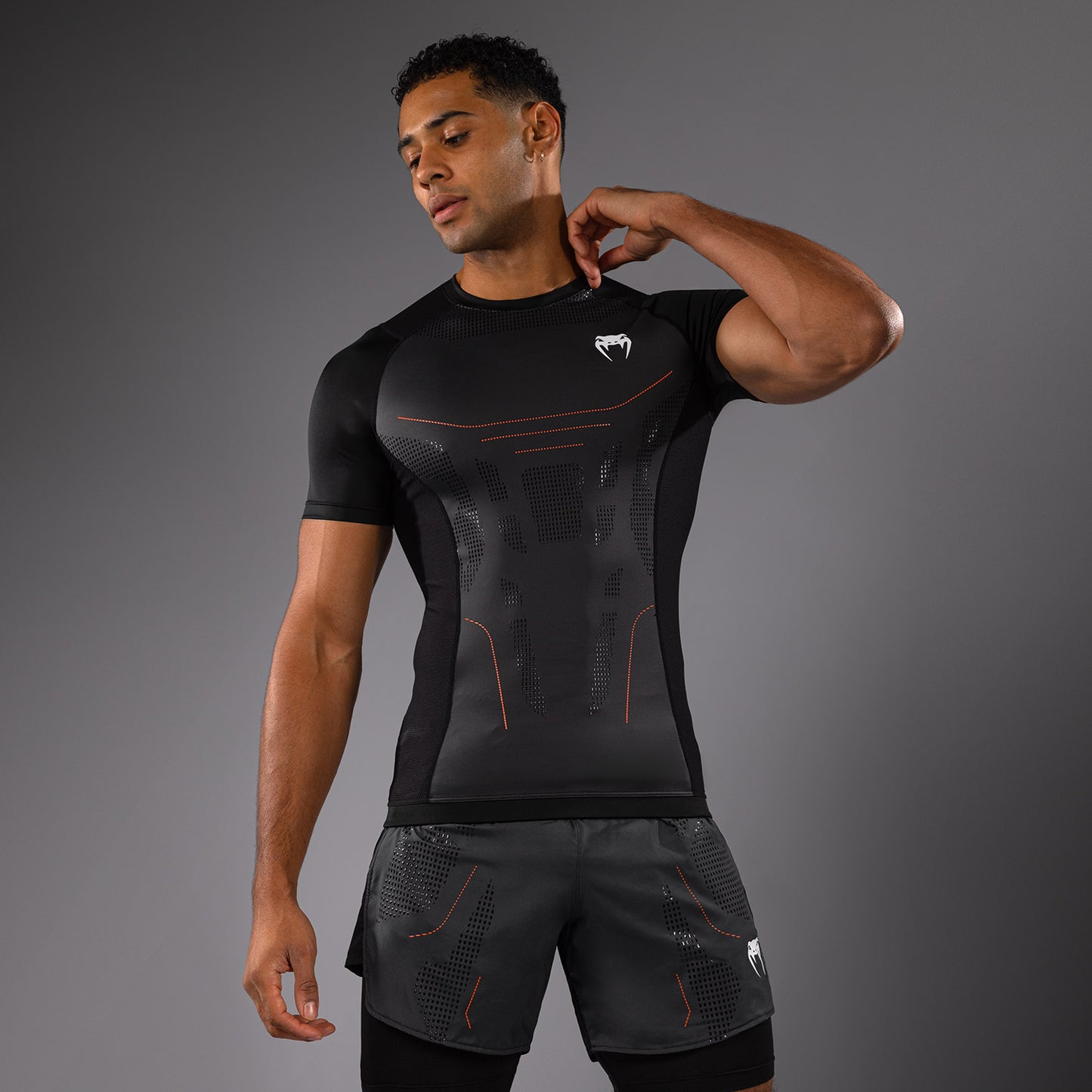 Venum Technical 3.0 Rashguard a Maniche Corte - Grafite
