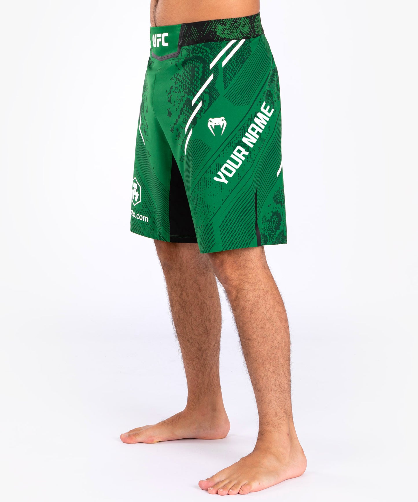 Pantaloncini da combattimento UFC Adrenaline by Venum personalizzati Authentic Fight Night Uomo - Long Fit - Verde