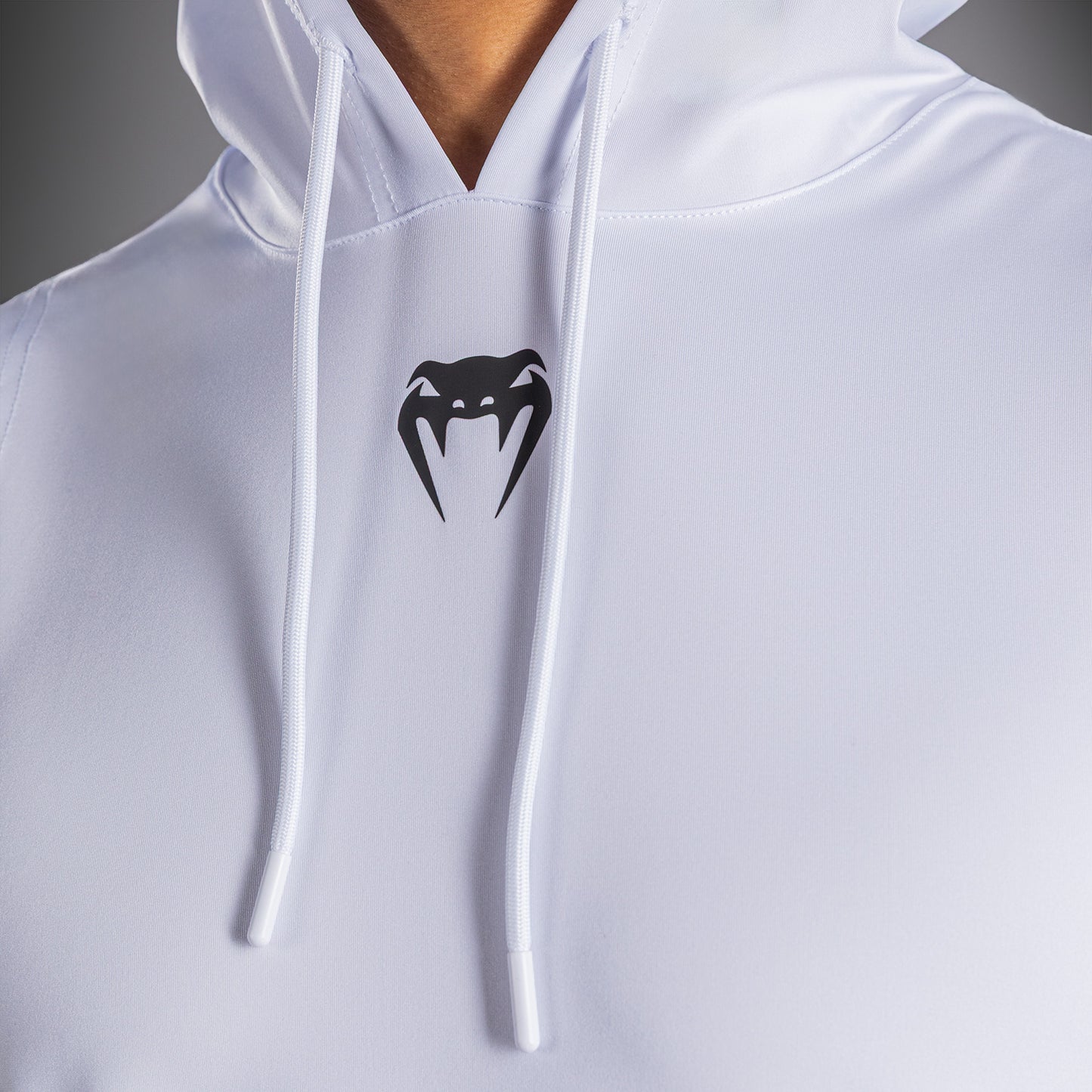 Venum Elite Felpa con Cappuccio Senza Maniche Dry Tech - Bianco