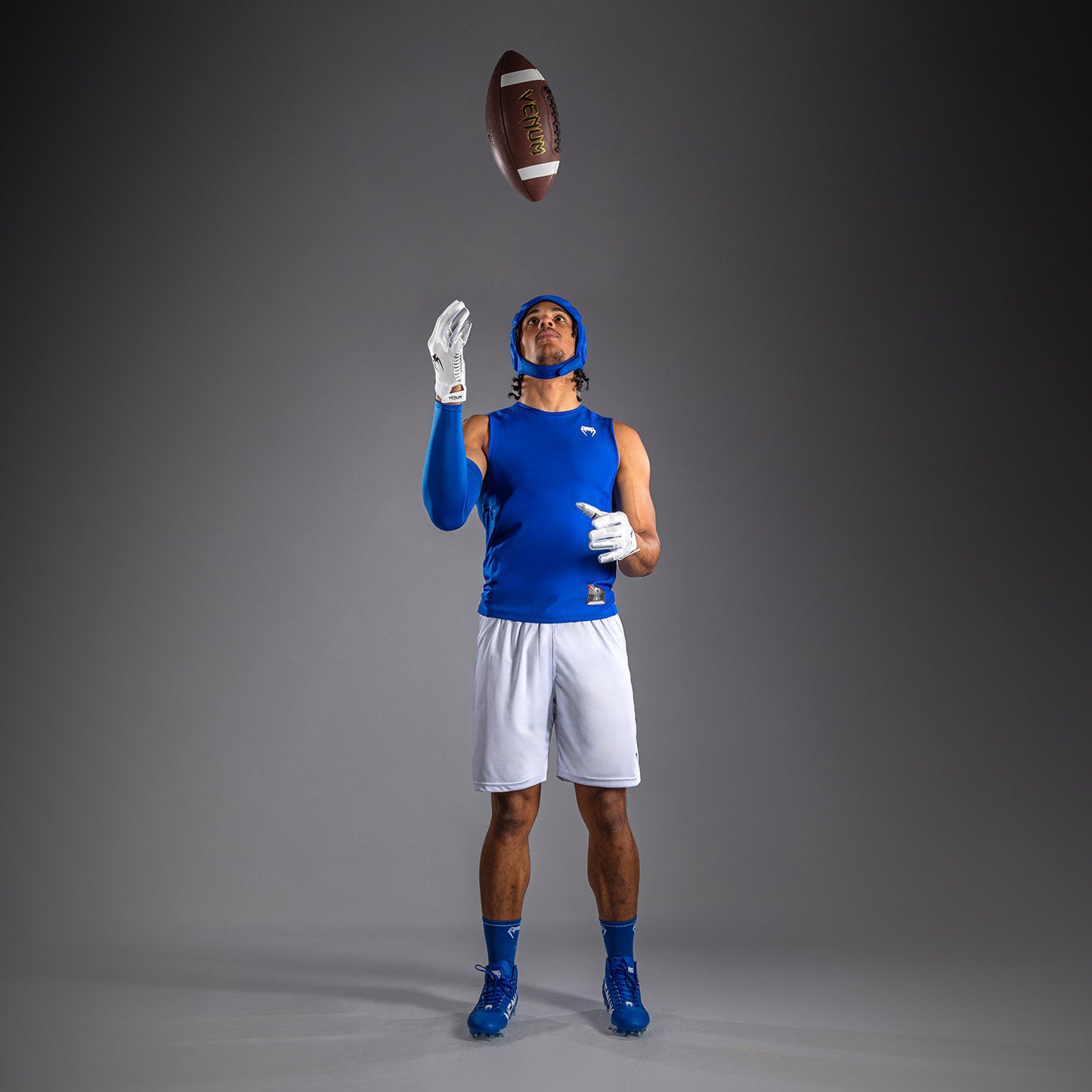 Venum Elite Football Maglietta a Compressione Senza Maniche - Blu Reale
