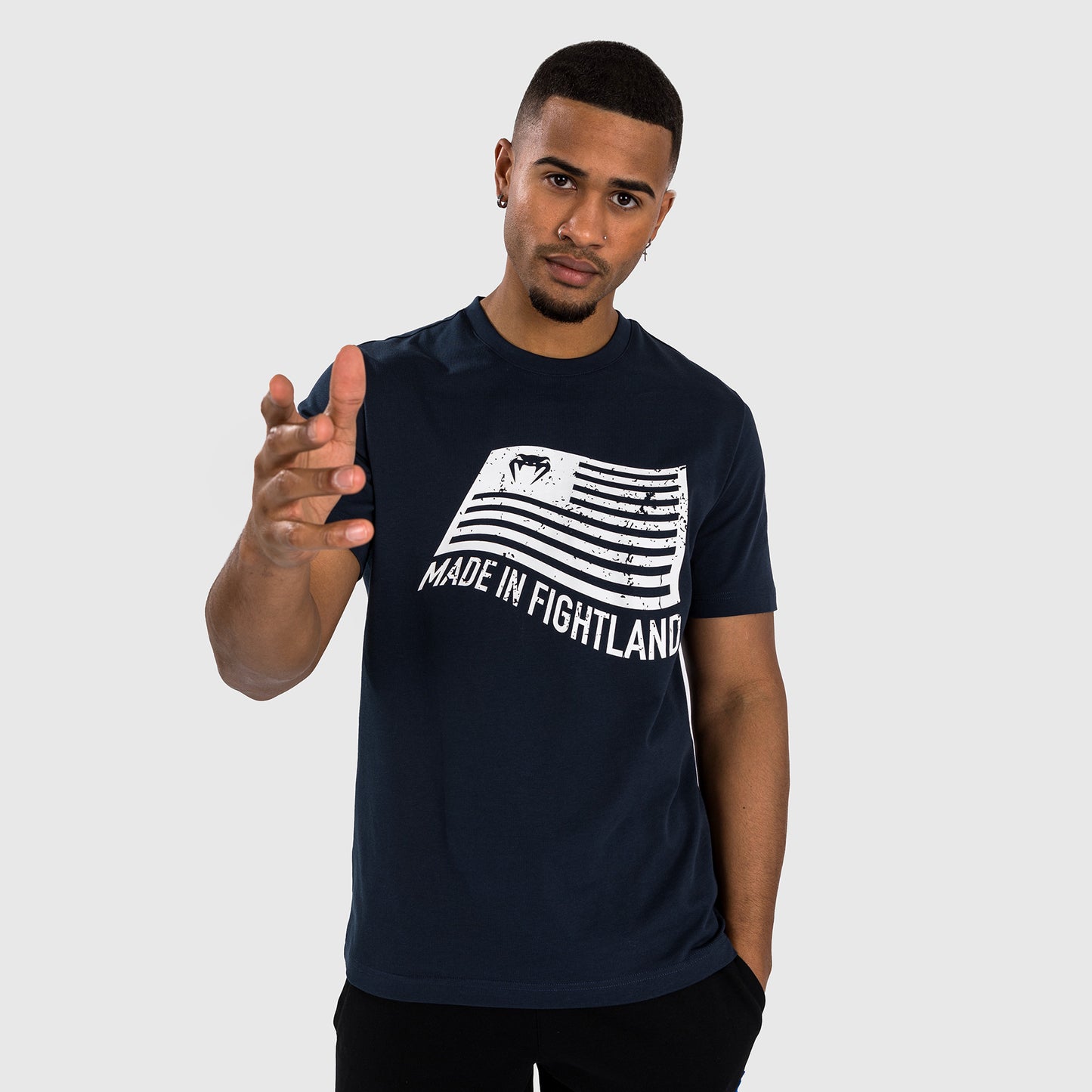 Venum Made in Fightland Maglietta - Blu navy/bianco