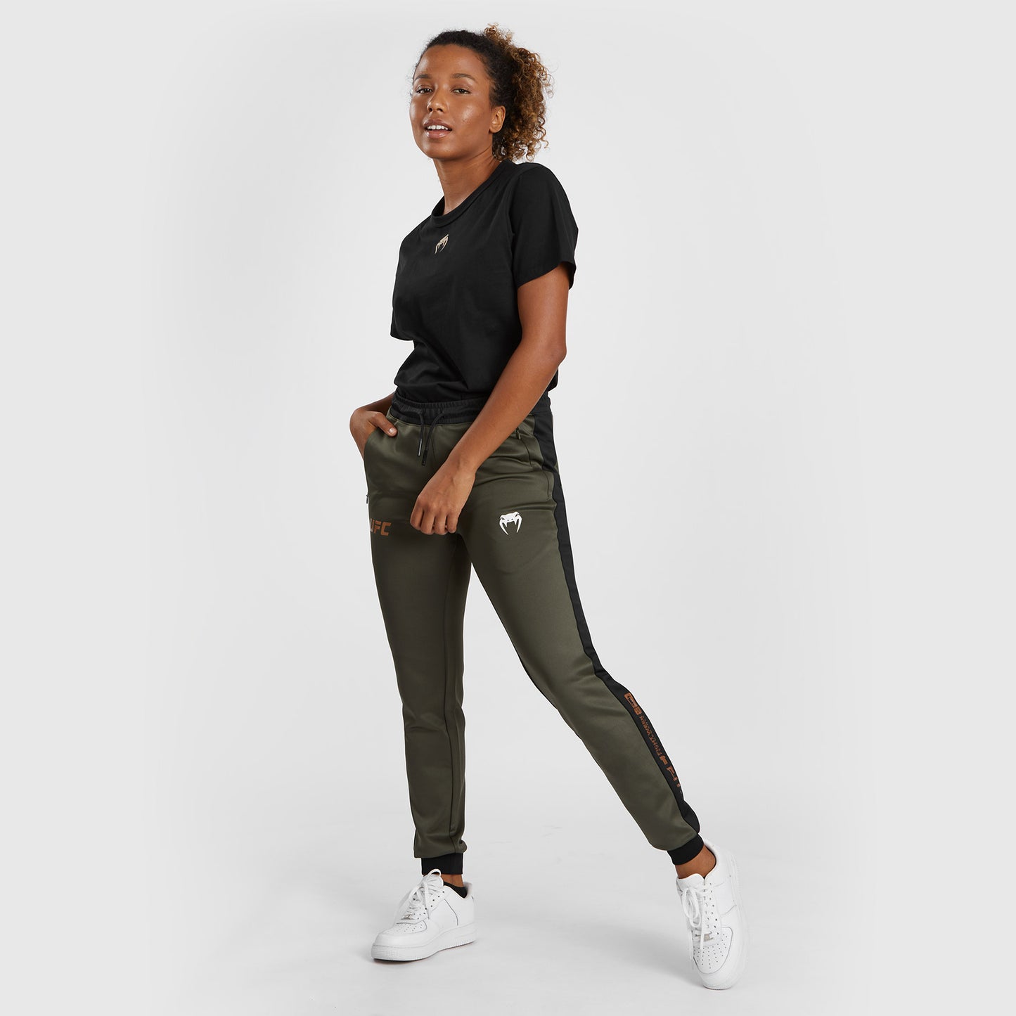 UFC Adrenaline by Venum Fight Week Pantaloni da jogging performanti da Donna - Khaki/Bronzo