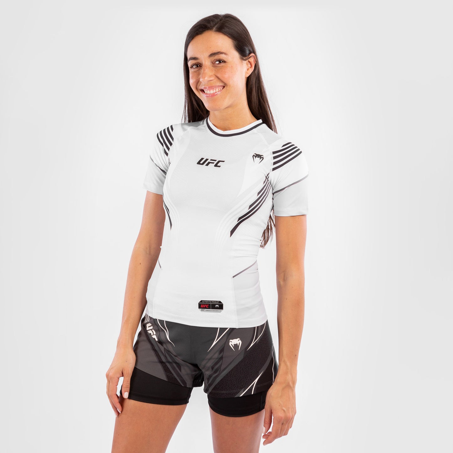 Rashguard Donna UFC Venum Authentic Fight Night - Bianco