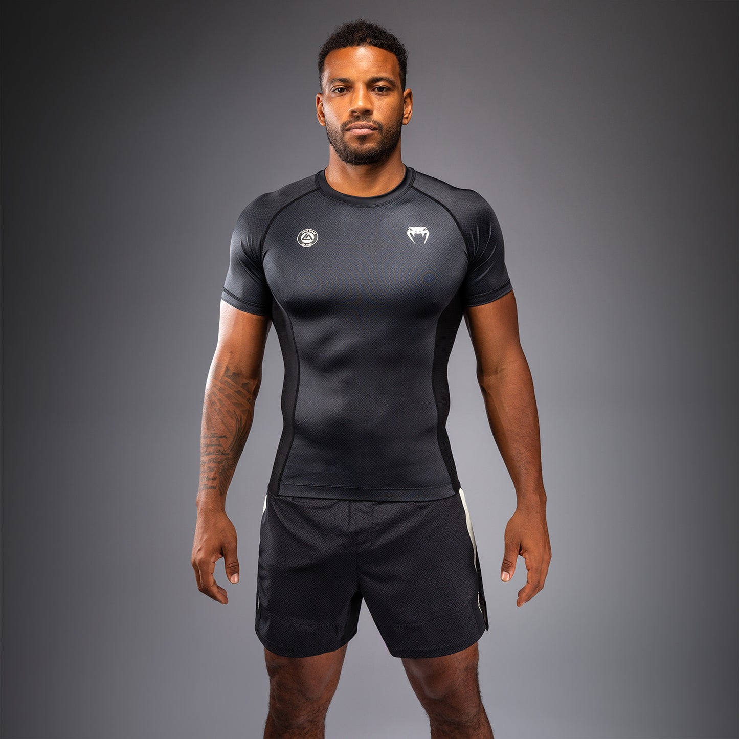 Venum x Roger Gracie Academy Rashguard a Maniche Corte - Nero