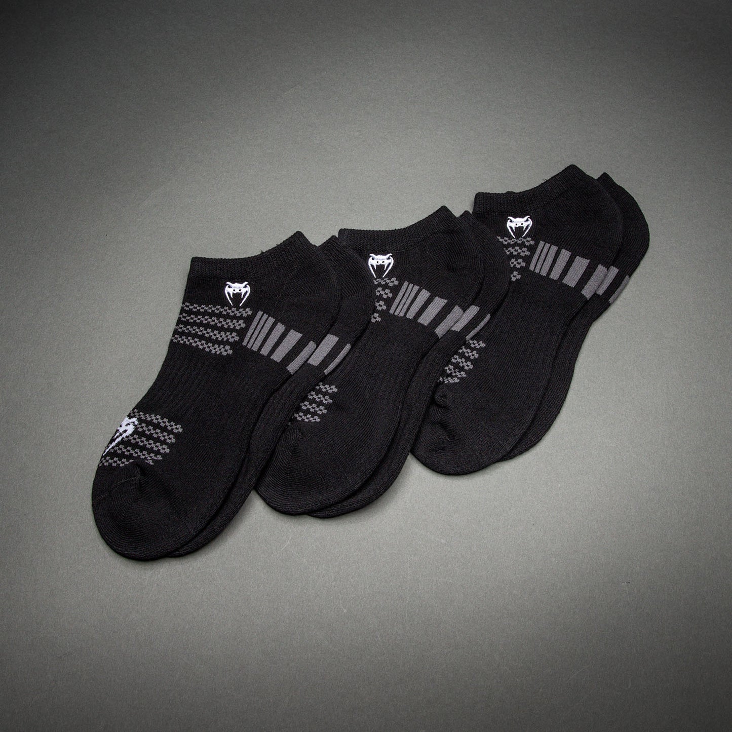 Venum Vector Calze No-Show 3 Pezzi - Nero/Grigio