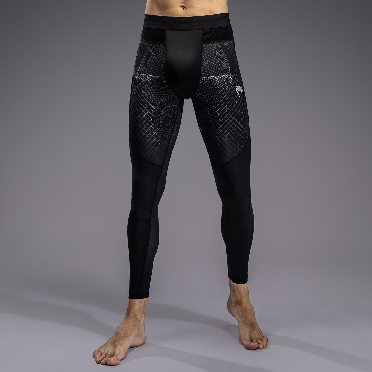 Venum G-Fit Air Pantaloni a compressione - Nero Profondo/Sabbia Del Deserto