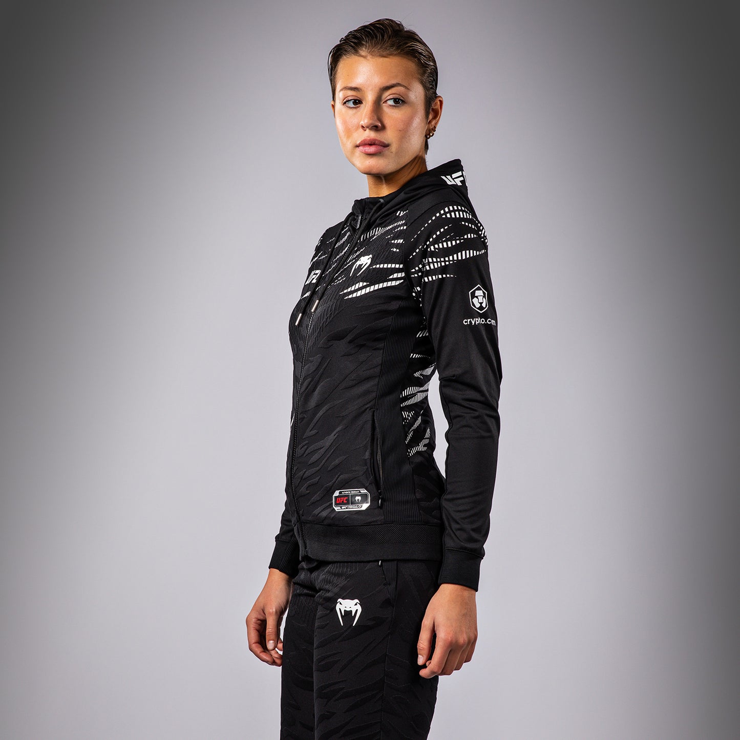 UFC Fusion by Venum Authentic Fight Night Felpa con Cappuccio per Donna - Nero