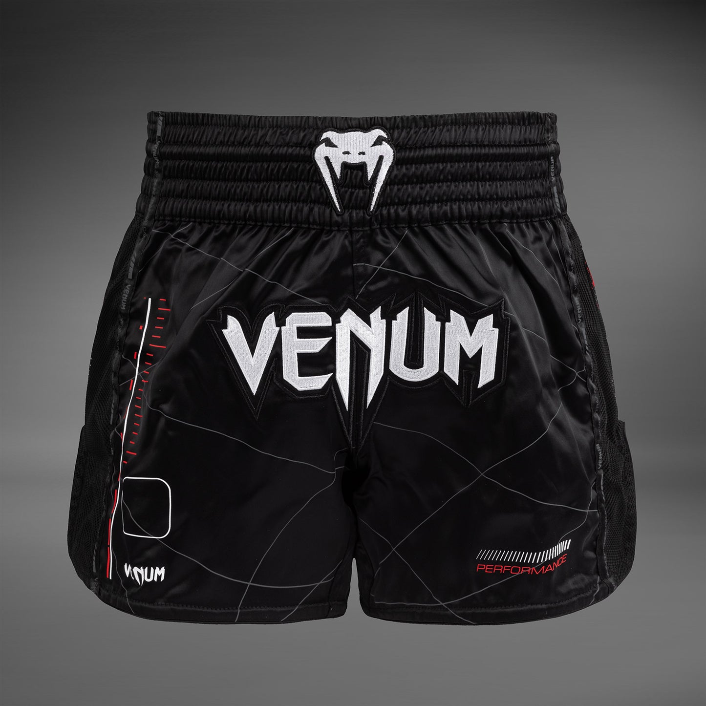 Venum Tactical XT Pantaloncini da Muay Thai - Nero/Rosso Fuoco
