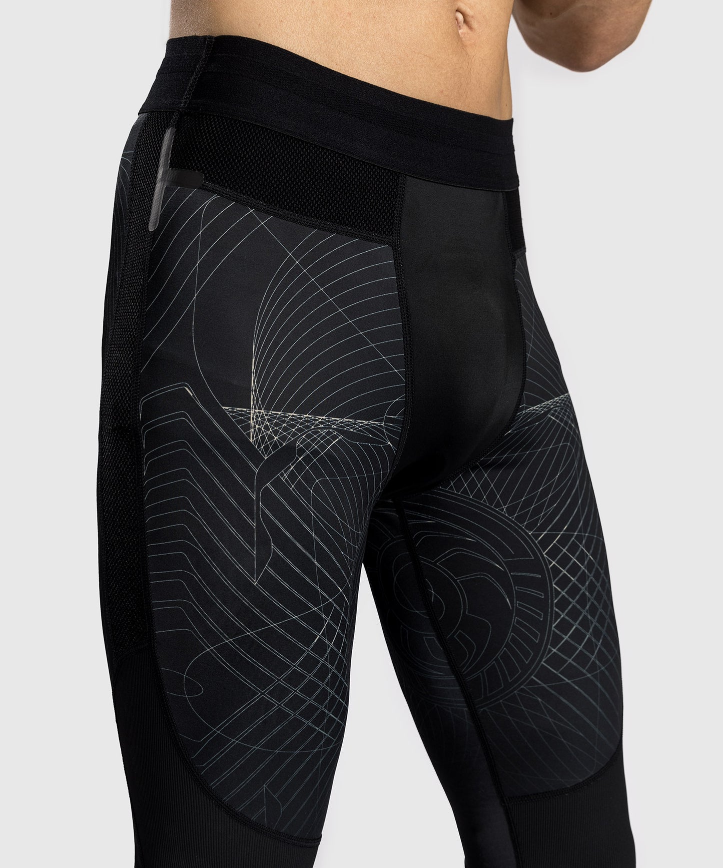 Venum G-Fit Air Pantaloni Compressione da Uomo - Nero Profondo/Sabbia Del Deserto