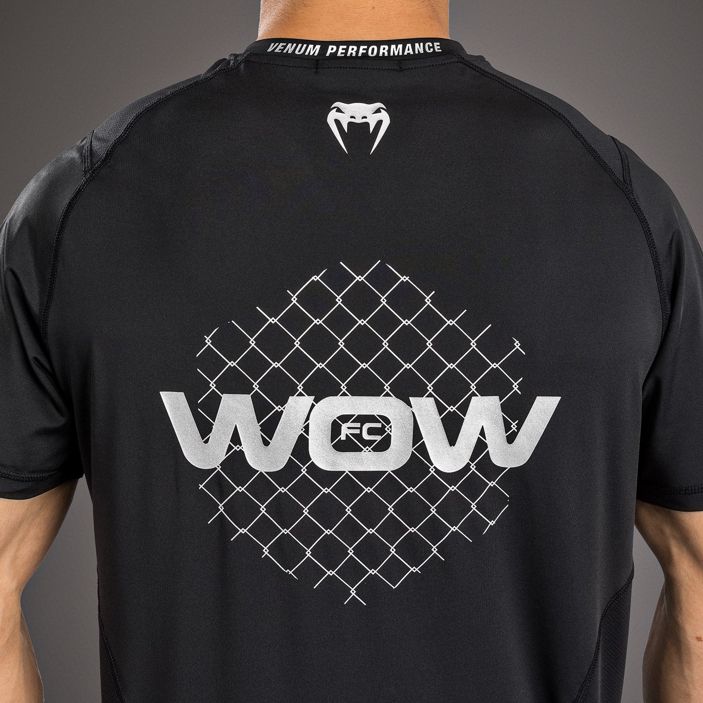 Venum x WOW FC T-Shirt Dry-Tech - Nero/Grigio Argento